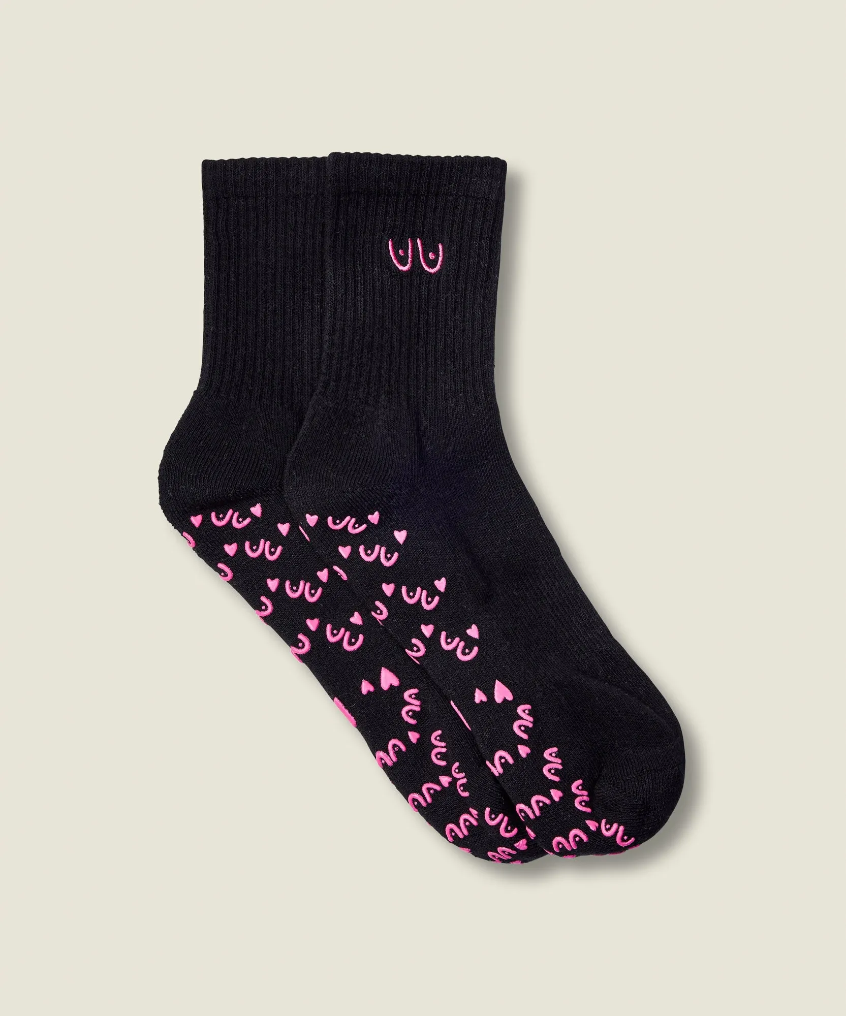 Crew Non Slip Grip Socks - Power in Pairs Black sold by MoveActive product image thumbnail 4