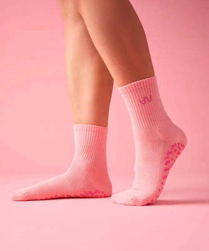 Crew Grip Socks - Power in Pairs Pink sold by MoveActive