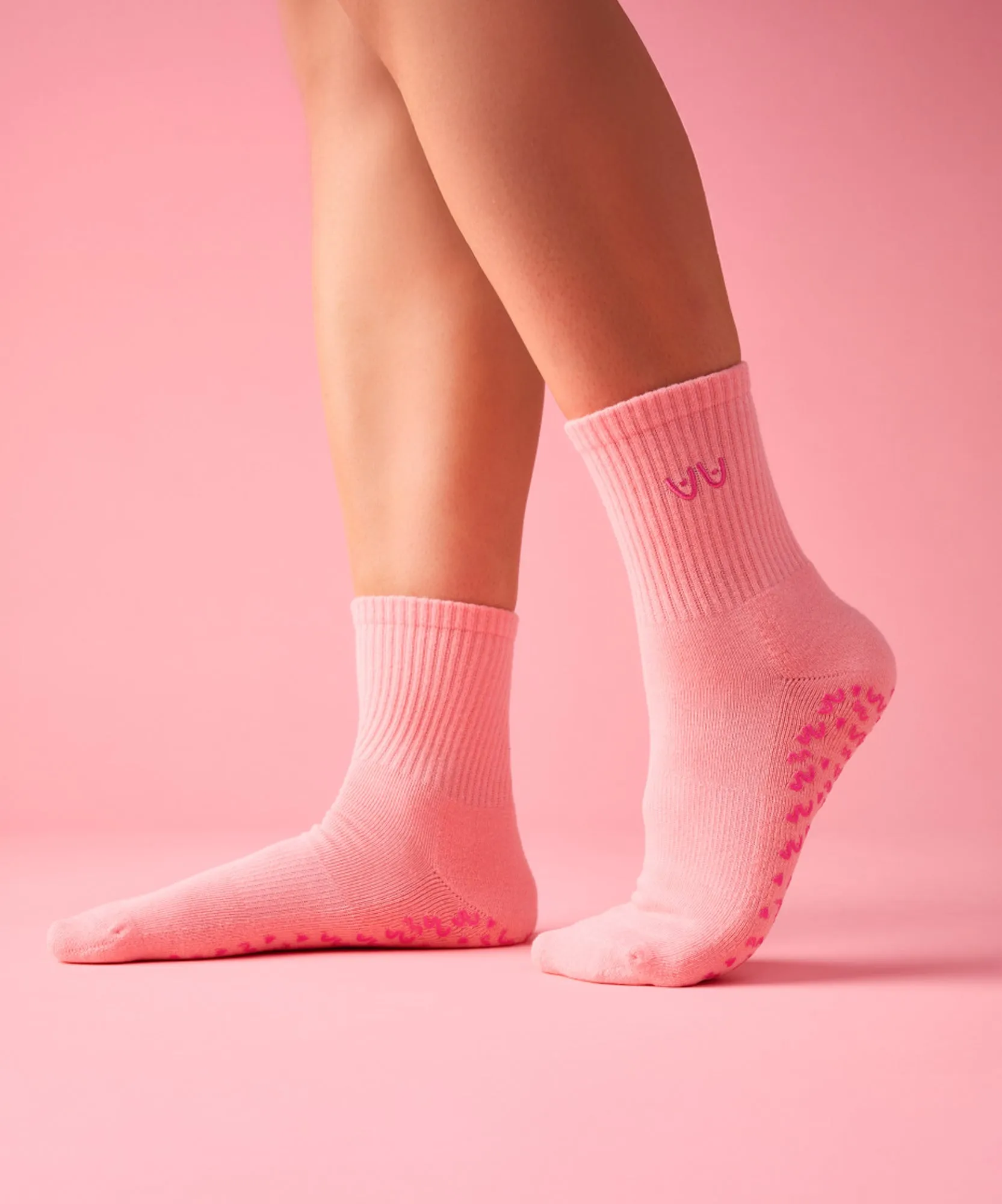 Crew Grip Socks - Power in Pairs Pink sold by MoveActive