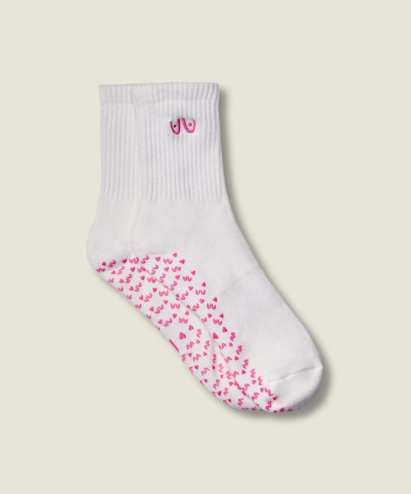 Crew Non Slip Grip Socks - Power in Pairs Ivory sold by MoveActive product image thumbnail 4