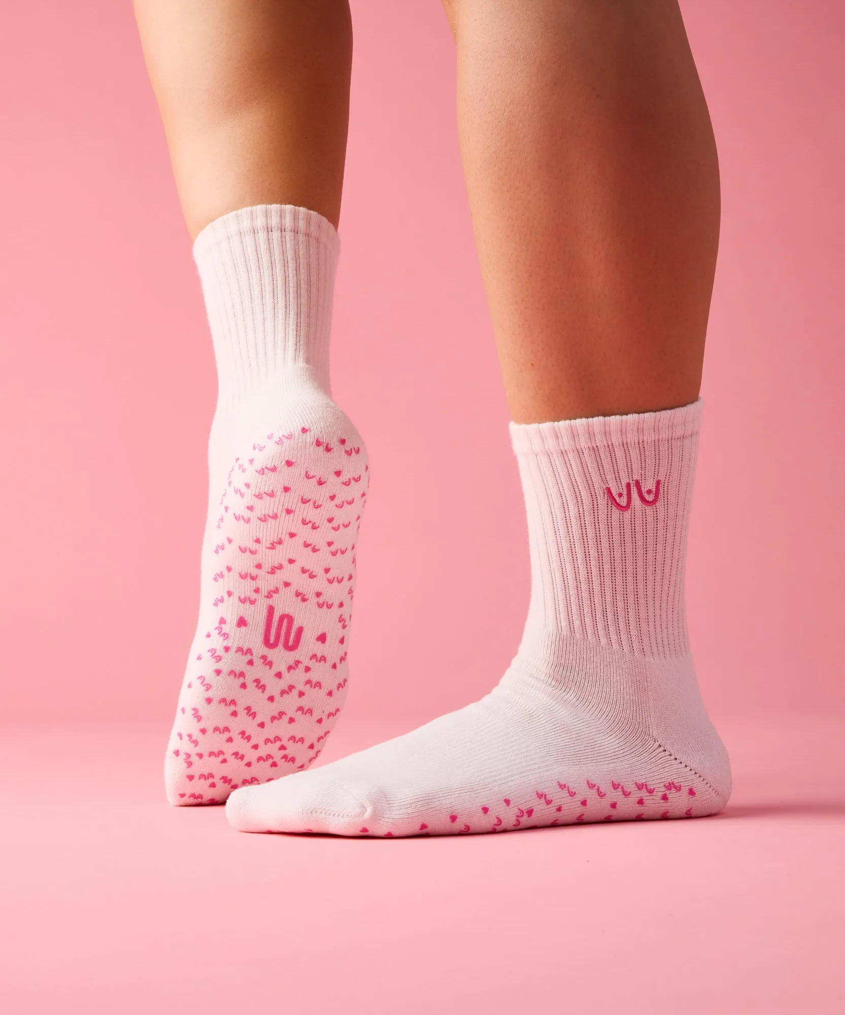 Crew Non Slip Grip Socks - Power in Pairs Ivory sold by MoveActive product image thumbnail 2