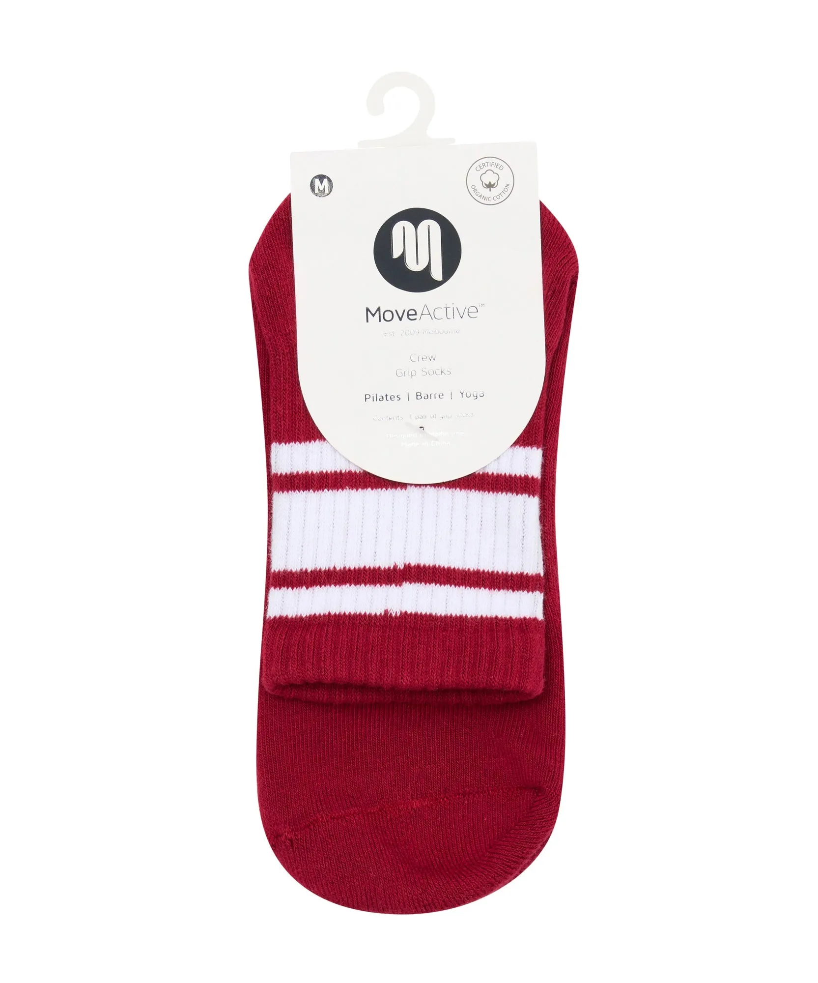 Crew Non Slip Grip Socks - Ruby Stripe sold by MoveActive product image thumbnail 5