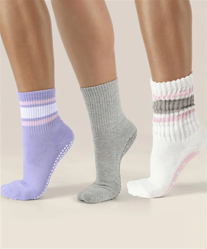 3 Pack Grip Sock Set - Power Grooves sold by MoveActive