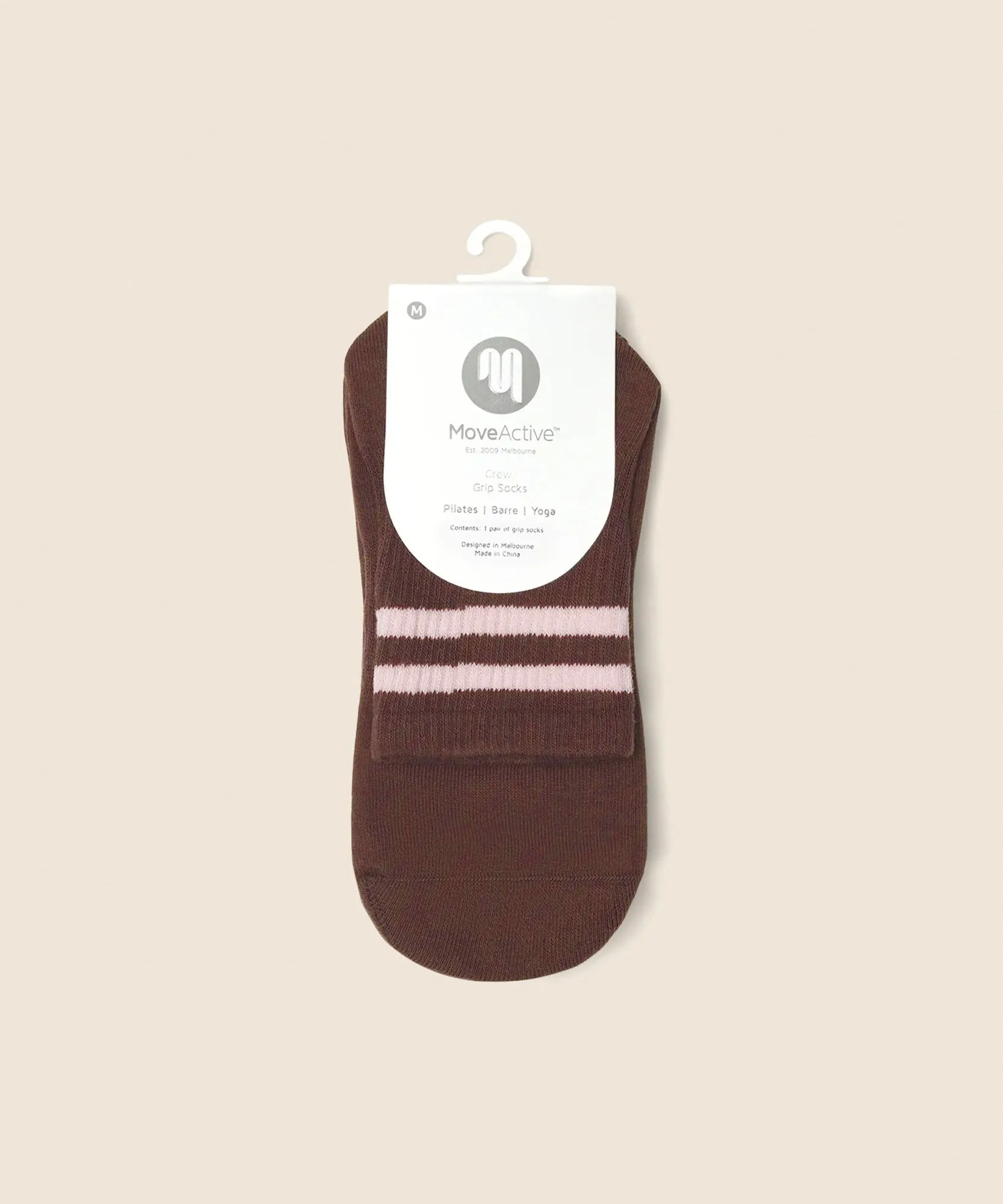 Crew Grip Socks - Sporty Stripe Espresso sold by MoveActive product image thumbnail 4