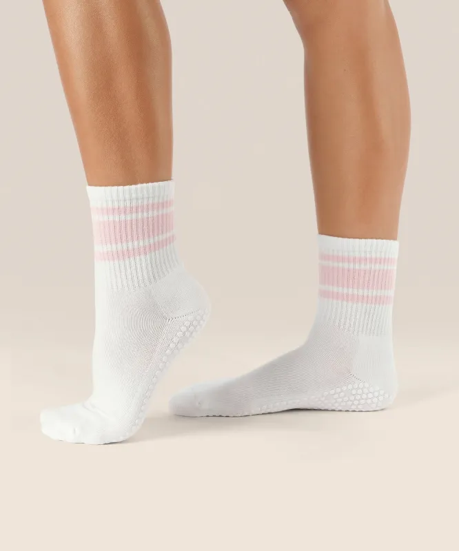 Crew Grip Socks - Pink Stripes sold by MoveActive