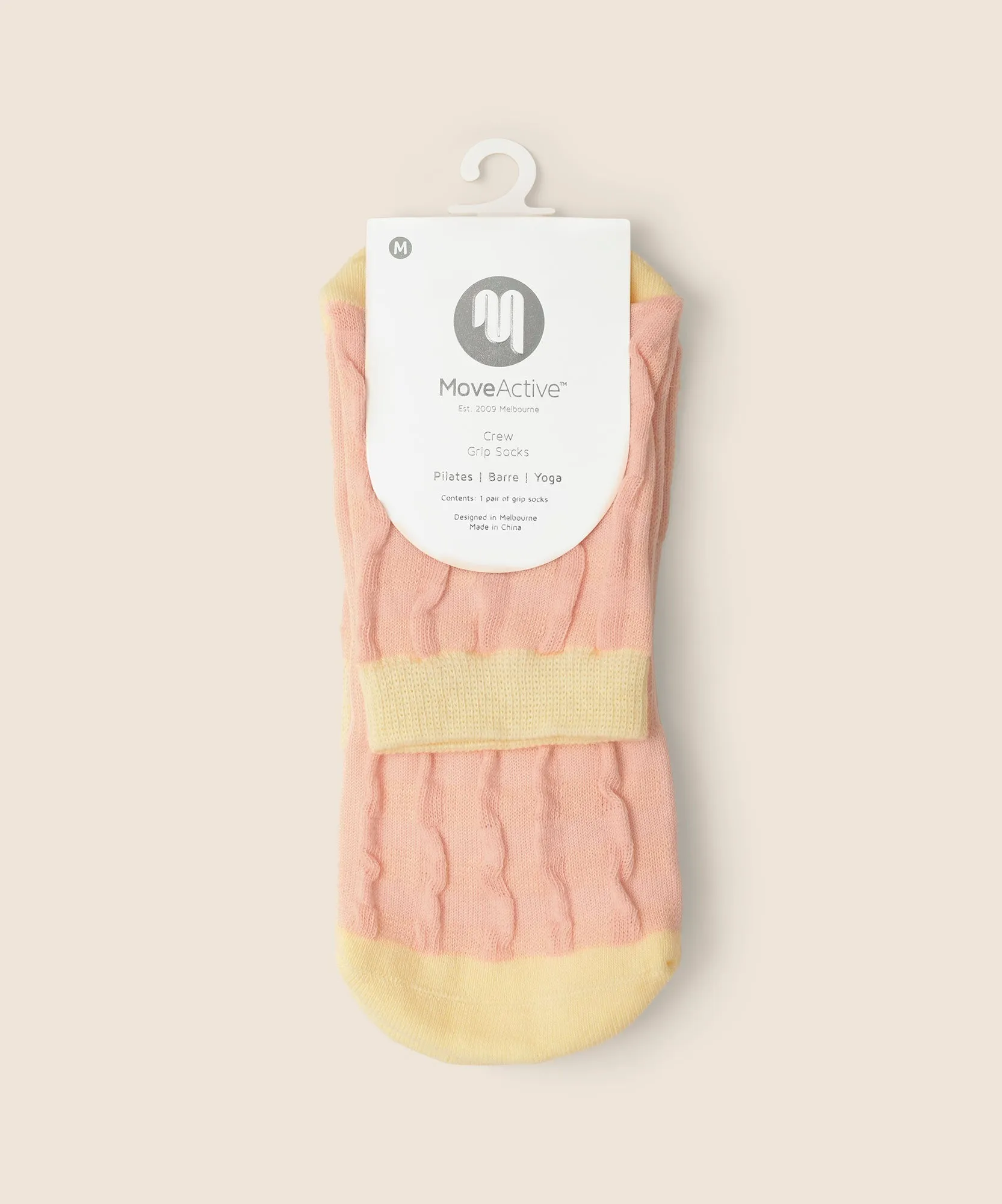 Crew Non Slip Grip Socks - Sugar Pink Gingham sold by MoveActive product image thumbnail 4