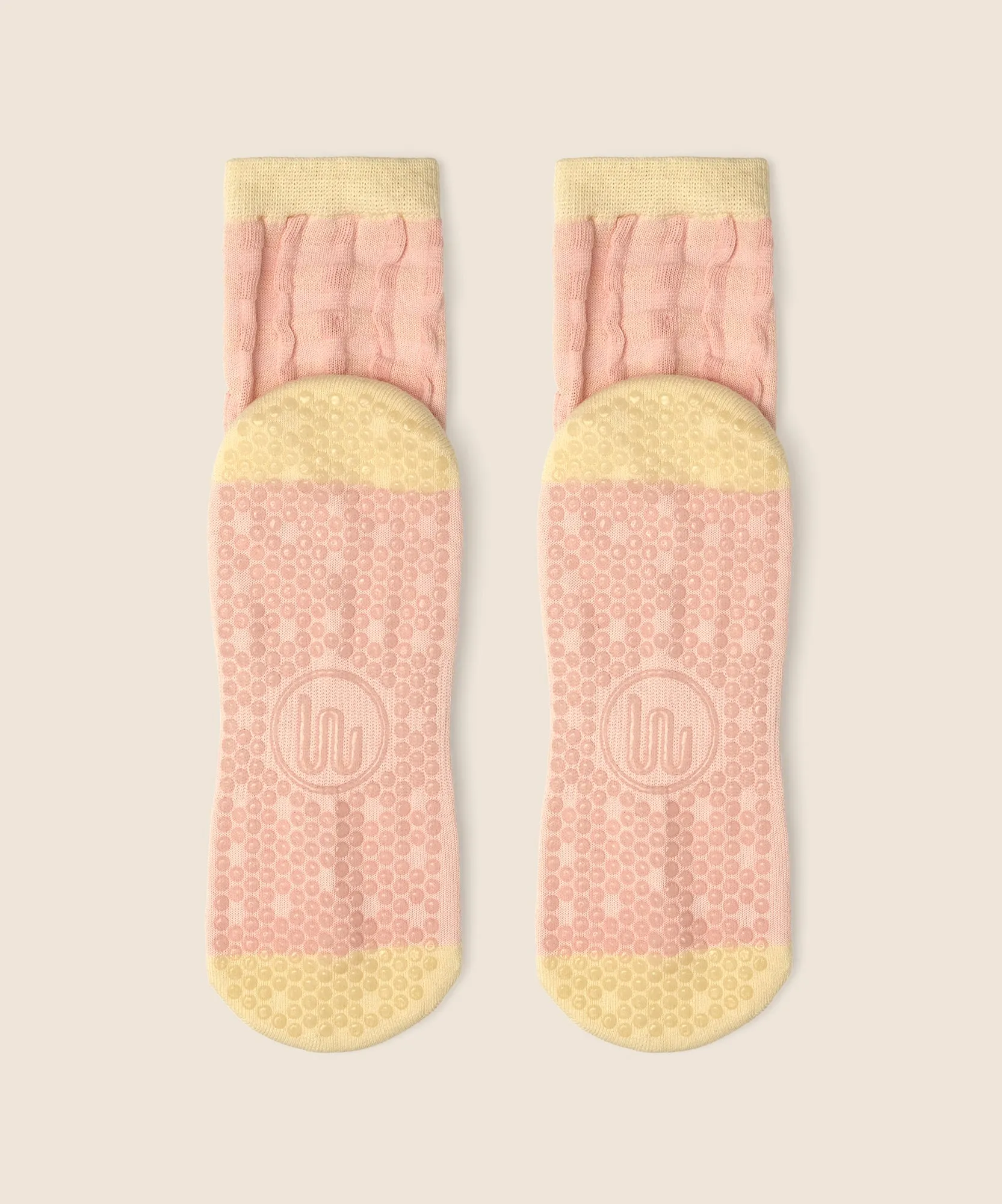 Crew Non Slip Grip Socks - Sugar Pink Gingham sold by MoveActive product image thumbnail 5