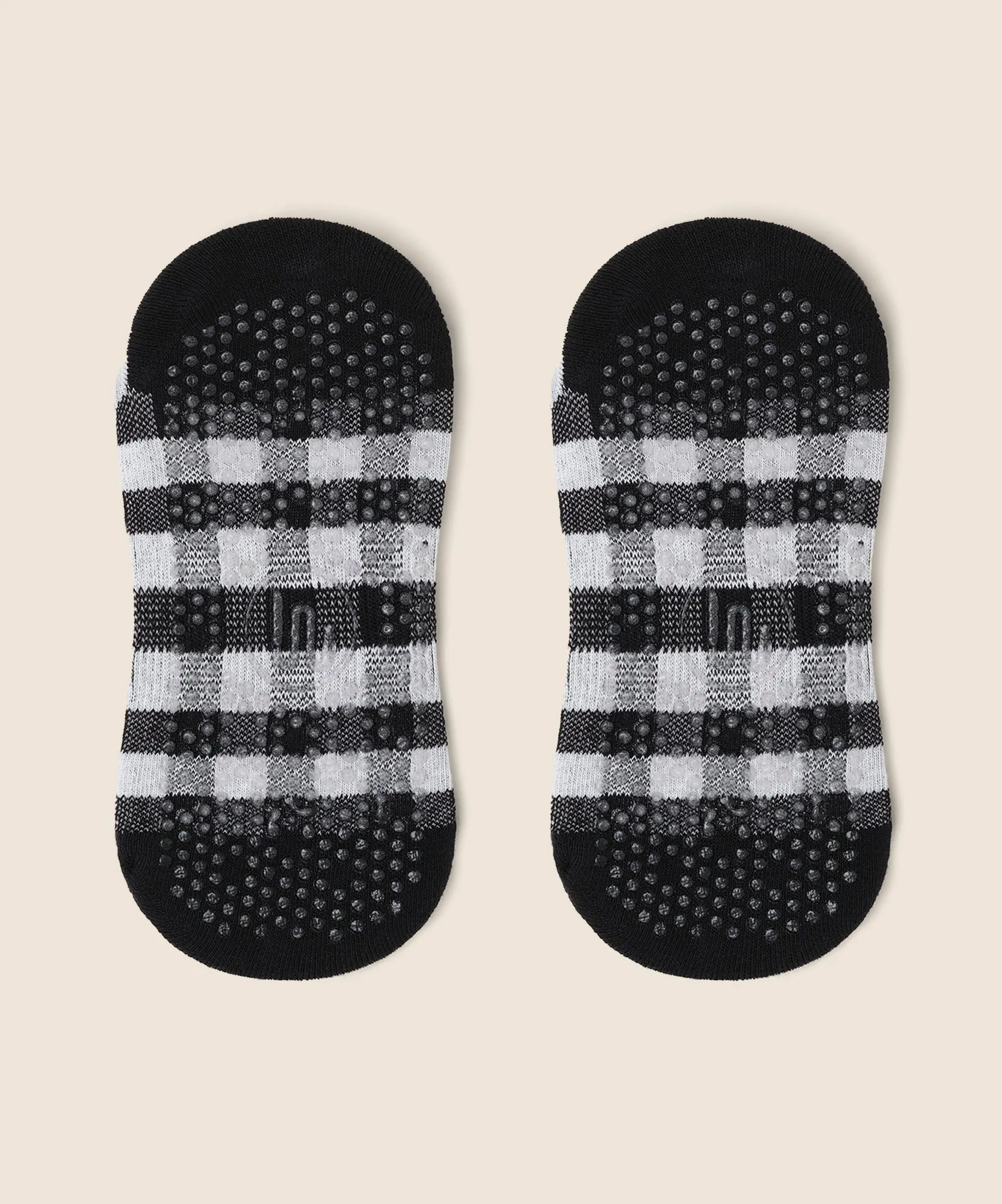 Classic Low Rise Grip Socks - Monochrome Gingham sold by MoveActive product image thumbnail 4