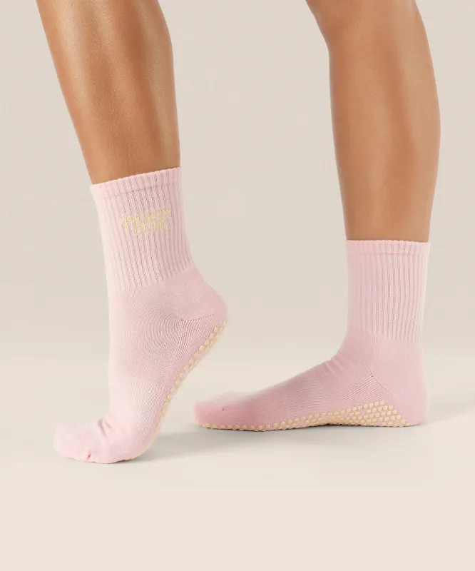 Crew Grip Socks - Pilates Club Pink sold by MoveActive