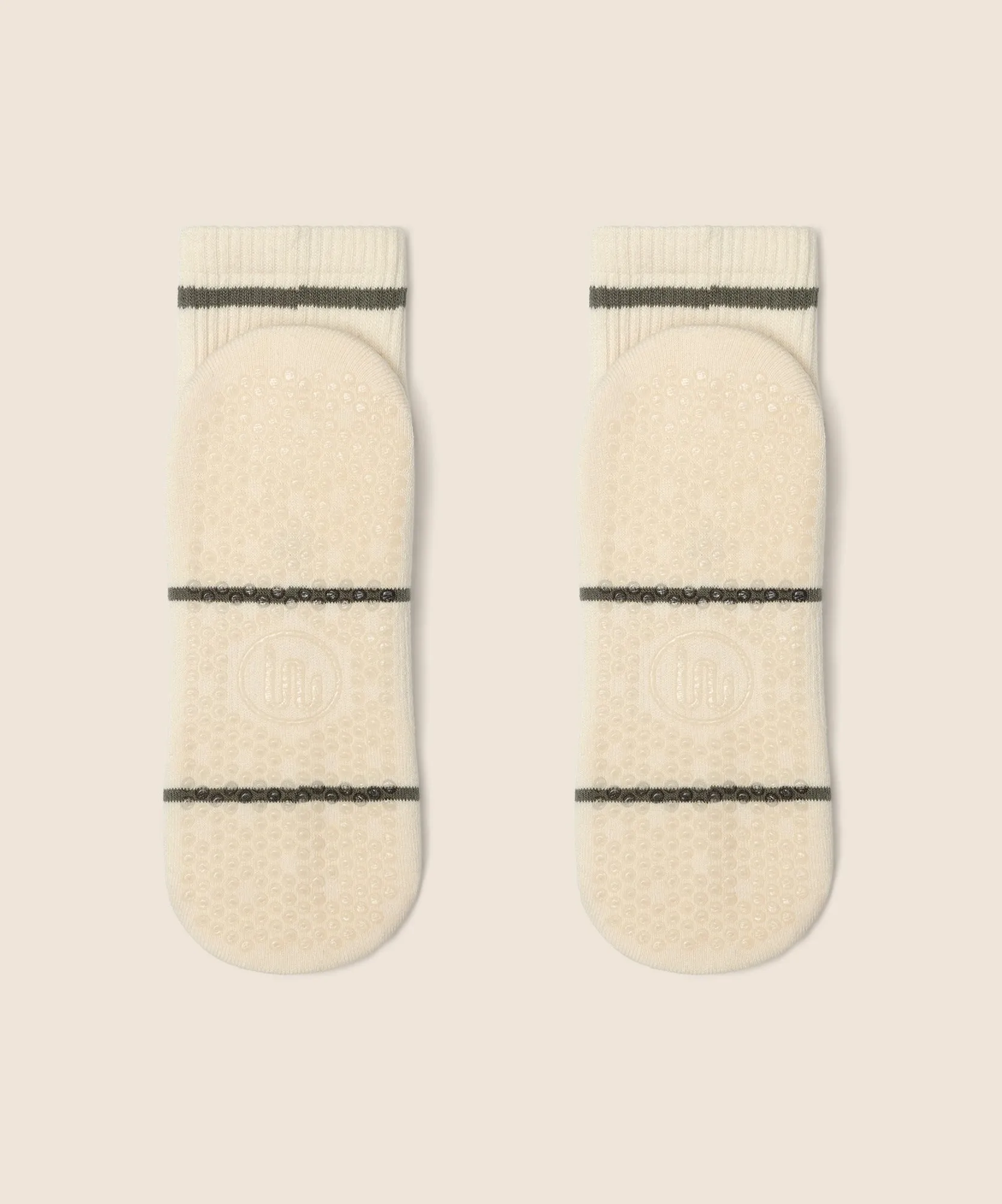 Quarter Crew Grip Socks - Baseline Oat sold by MoveActive product image thumbnail 5