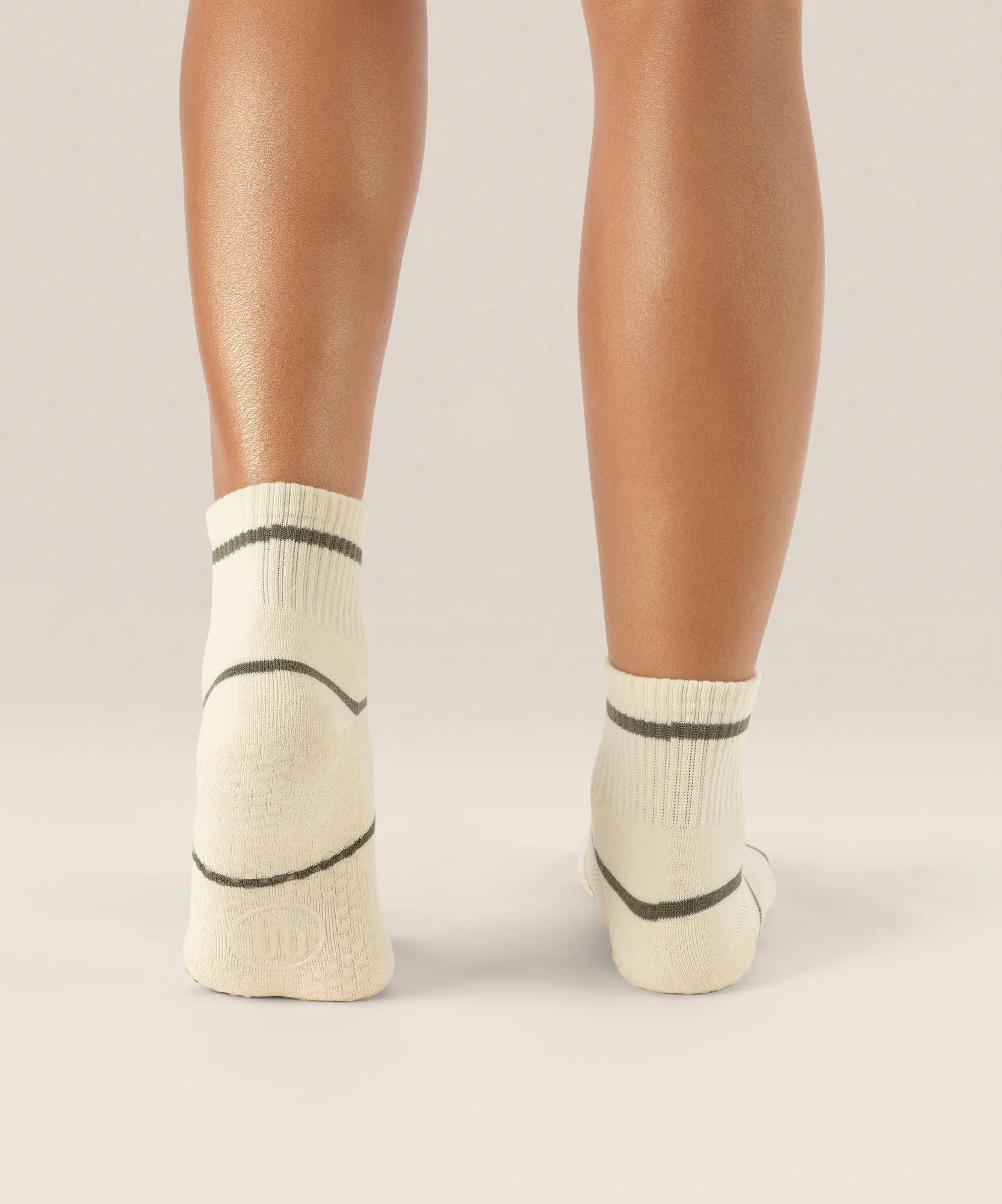 Quarter Crew Grip Socks - Baseline Oat sold by MoveActive product image thumbnail 2