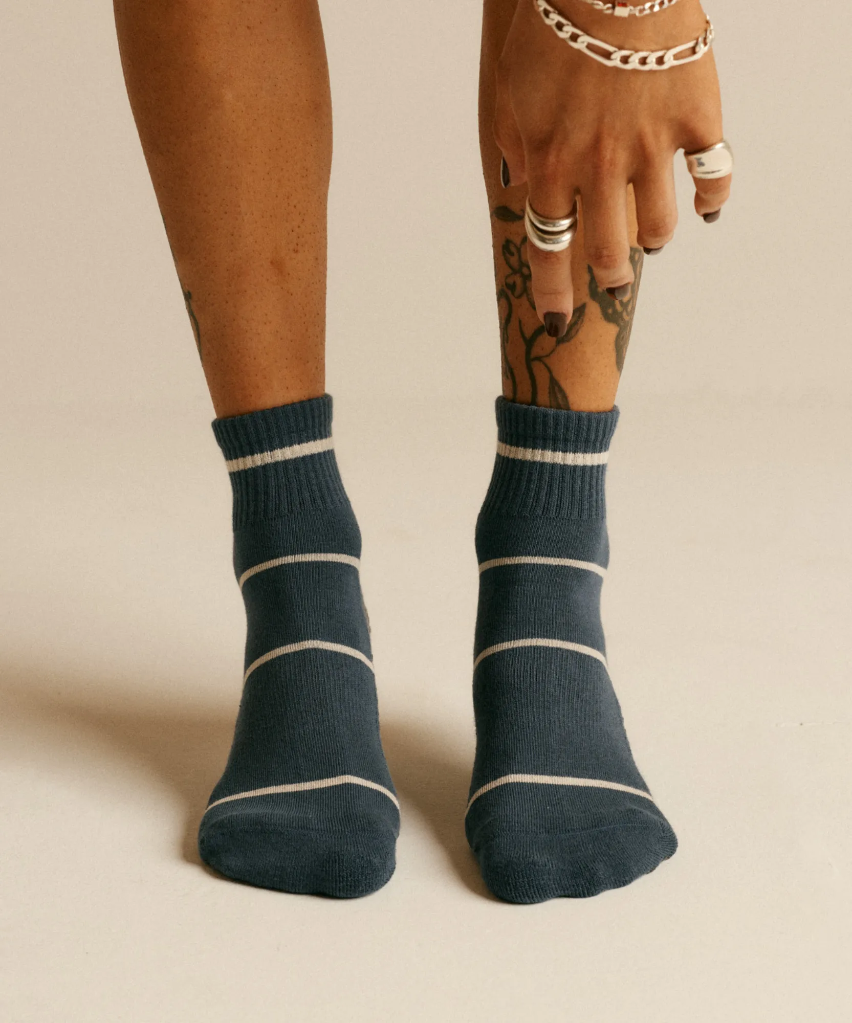 Quarter Crew Grip Socks - Baseline Navy sold by MoveActive product image thumbnail 4