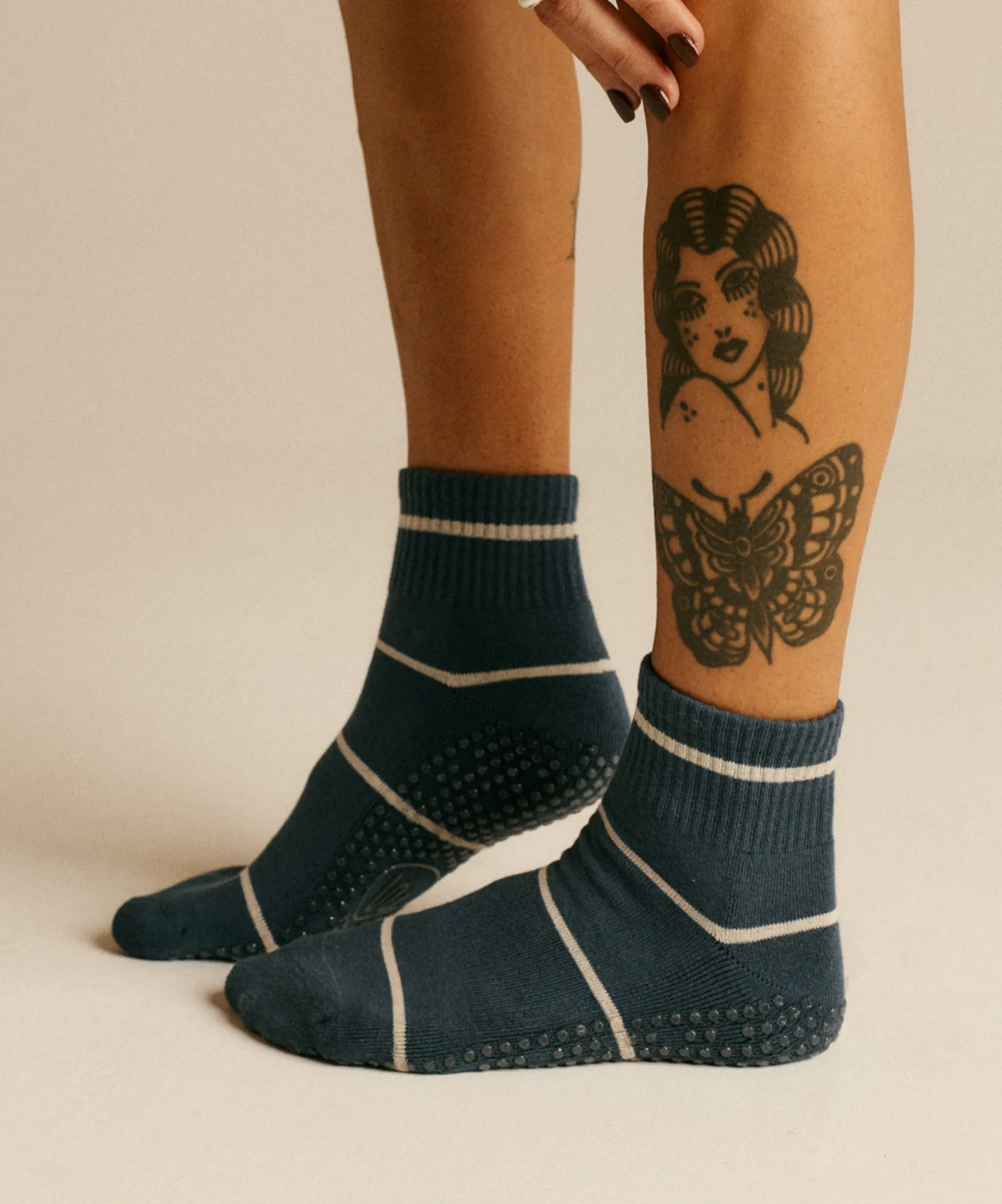 Quarter Crew Grip Socks - Baseline Navy sold by MoveActive product image thumbnail 3