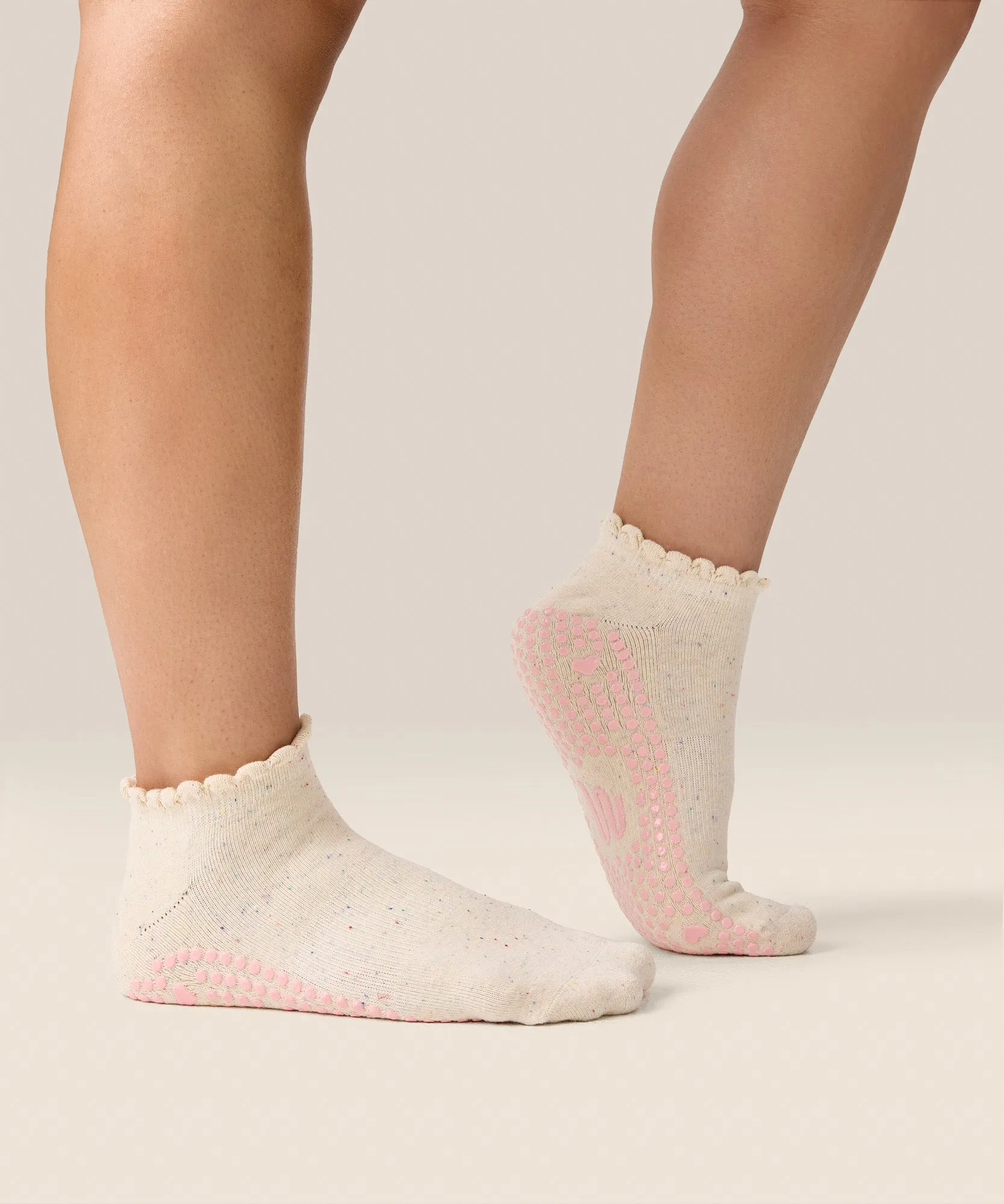 Low Rise Grip Socks - Love Confetti sold by MoveActive