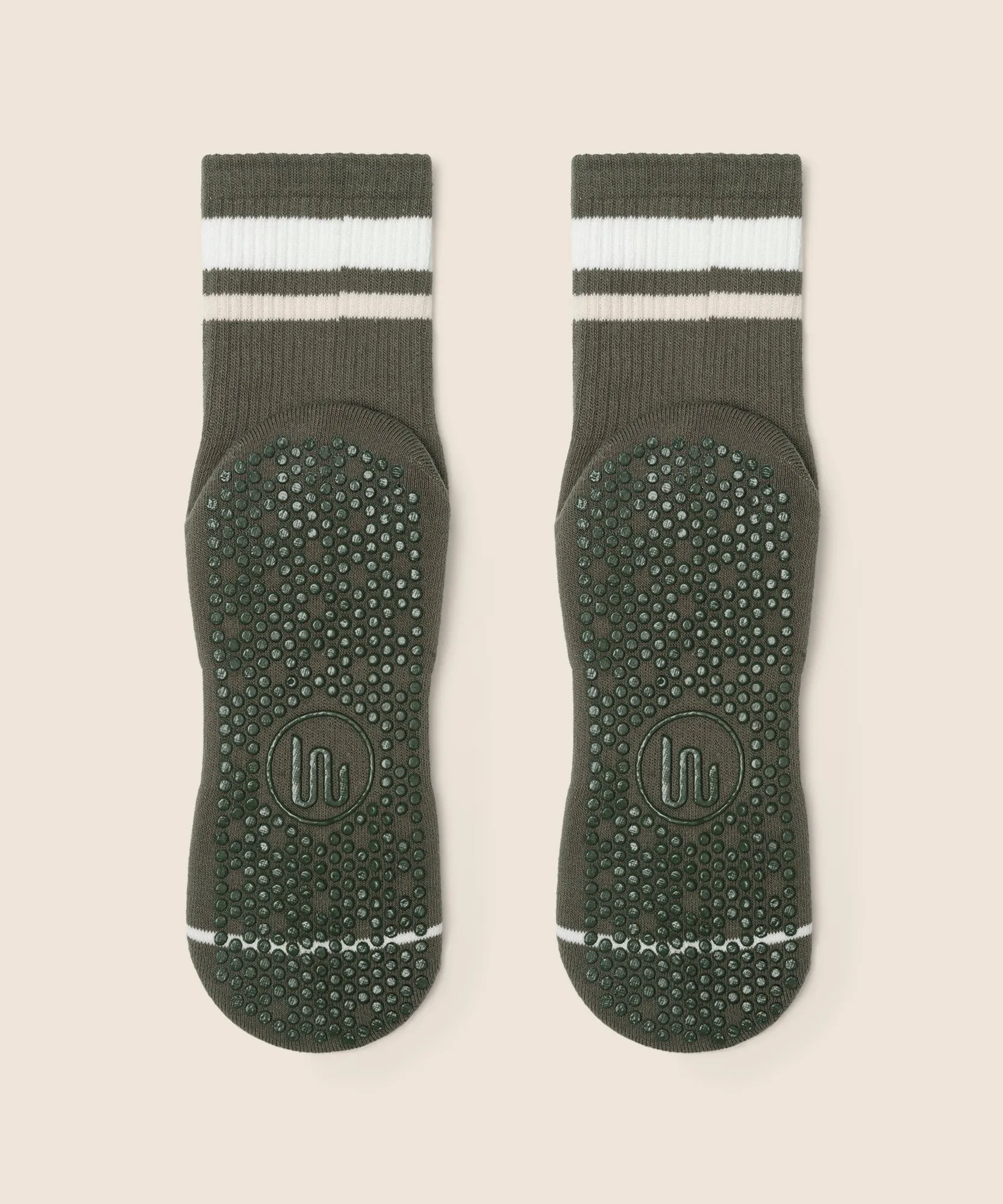 Crew Grip Socks - Varsity Stripe Khaki sold by MoveActive product image thumbnail 5