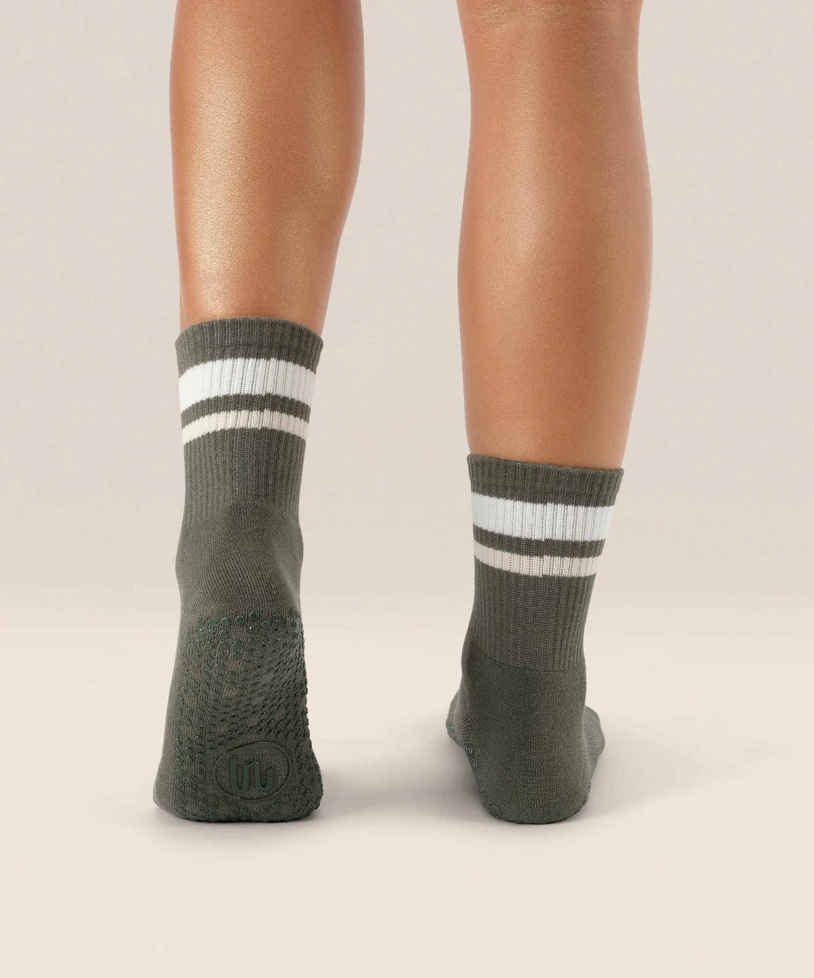 Crew Grip Socks - Varsity Stripe Khaki sold by MoveActive product image thumbnail 2