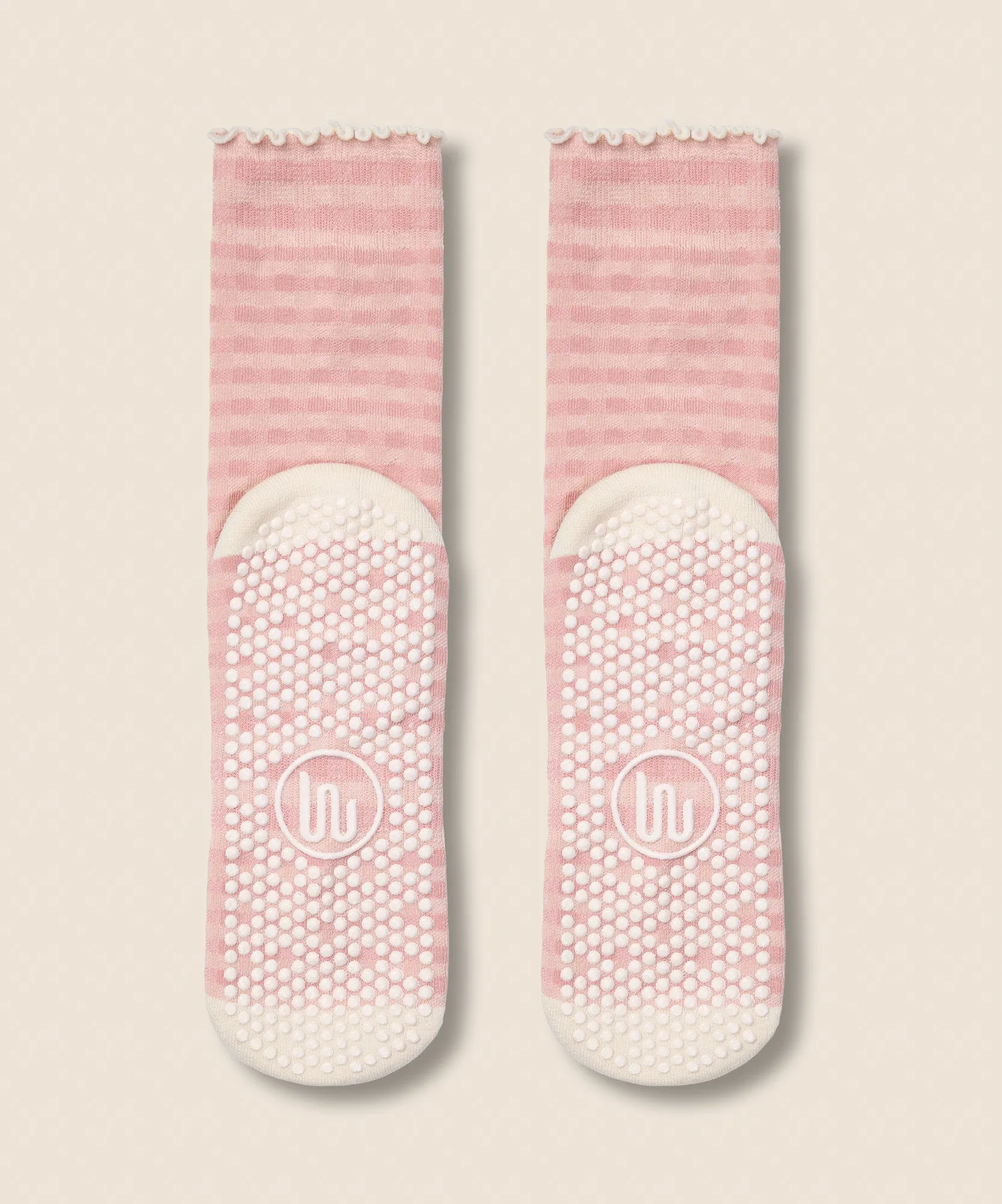 Crew Grip Socks - Gingham Frill Rose sold by MoveActive product image thumbnail 4