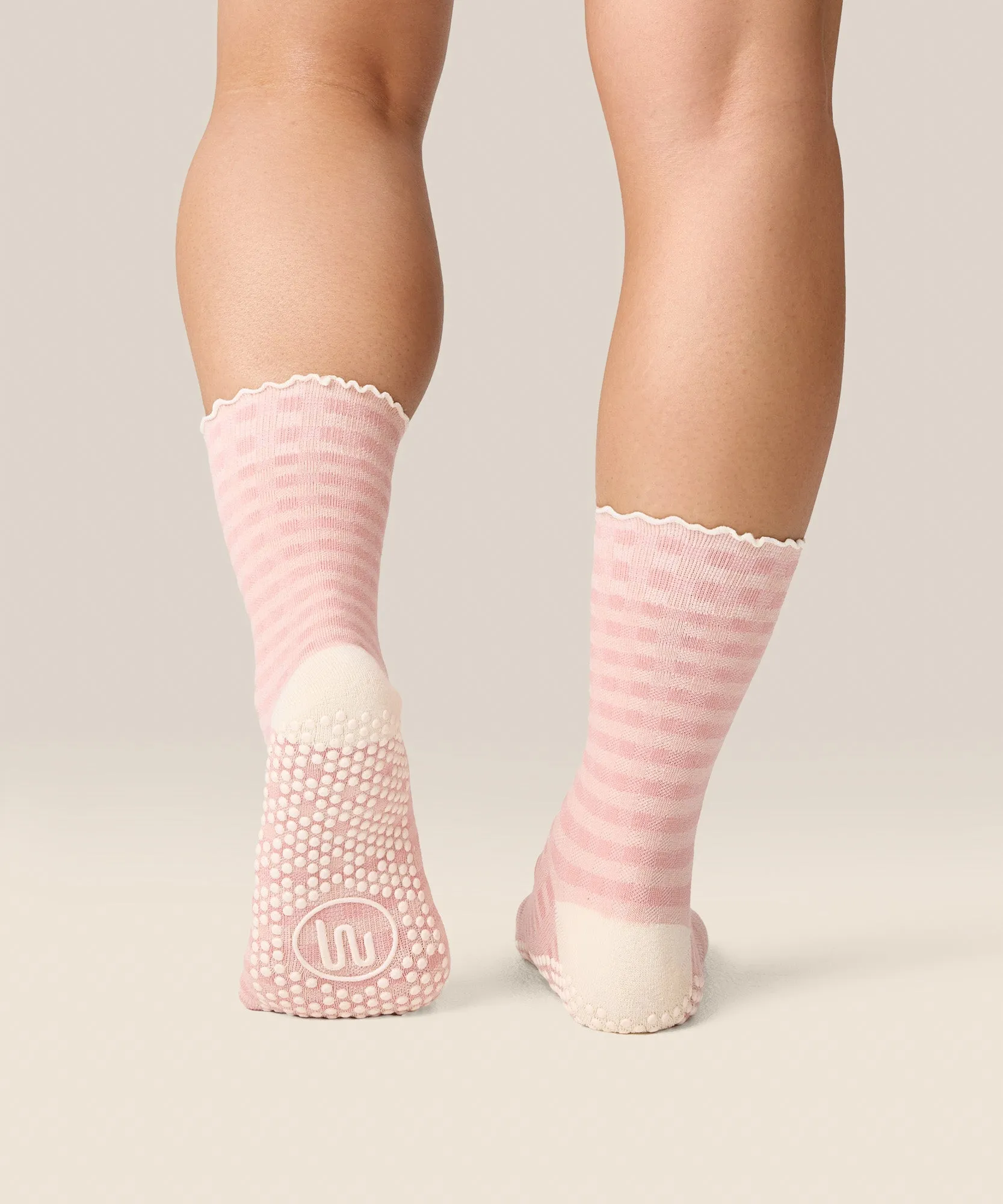 Crew Grip Socks - Gingham Frill Rose sold by MoveActive product image thumbnail 2