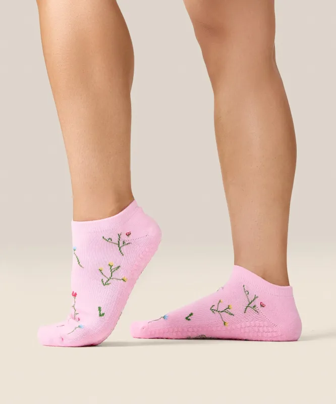 Low Rise Grip Socks - Wildflower Pink made by MoveActive