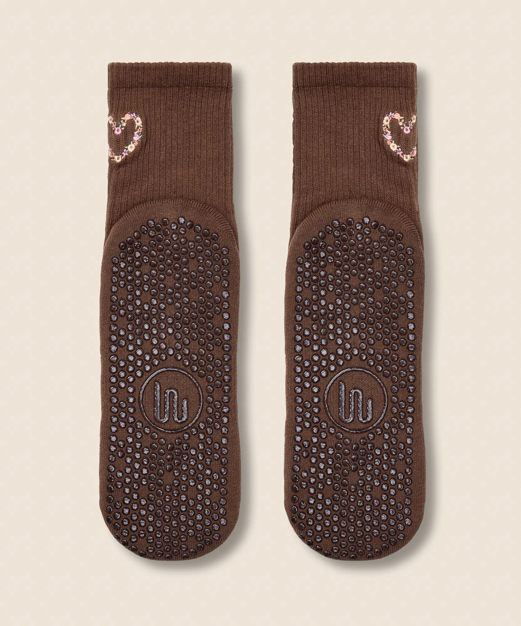 Crew Grip Socks - Heart Vine Brown sold by MoveActive product image thumbnail 5