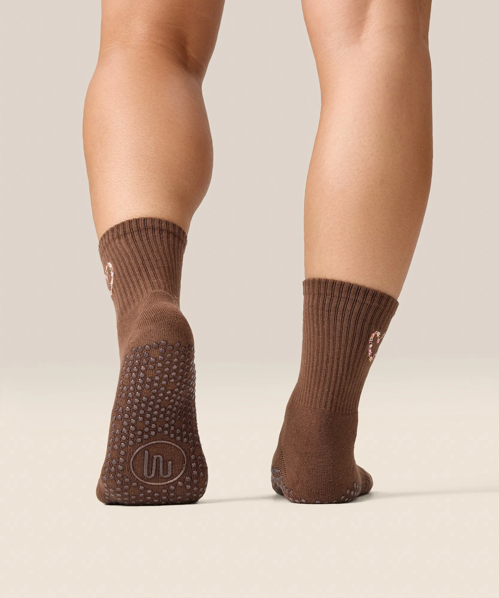Crew Grip Socks - Heart Vine Brown sold by MoveActive product image thumbnail 2