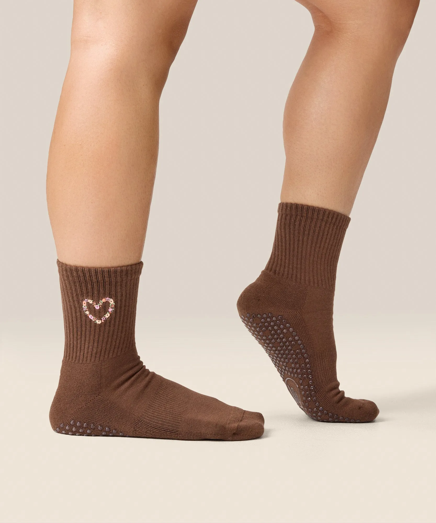 Crew Grip Socks - Heart Vine Brown sold by MoveActive product image thumbnail 3