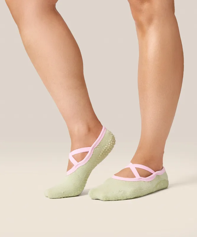 Ballet Grip Socks - Sage Petal made by MoveActive
