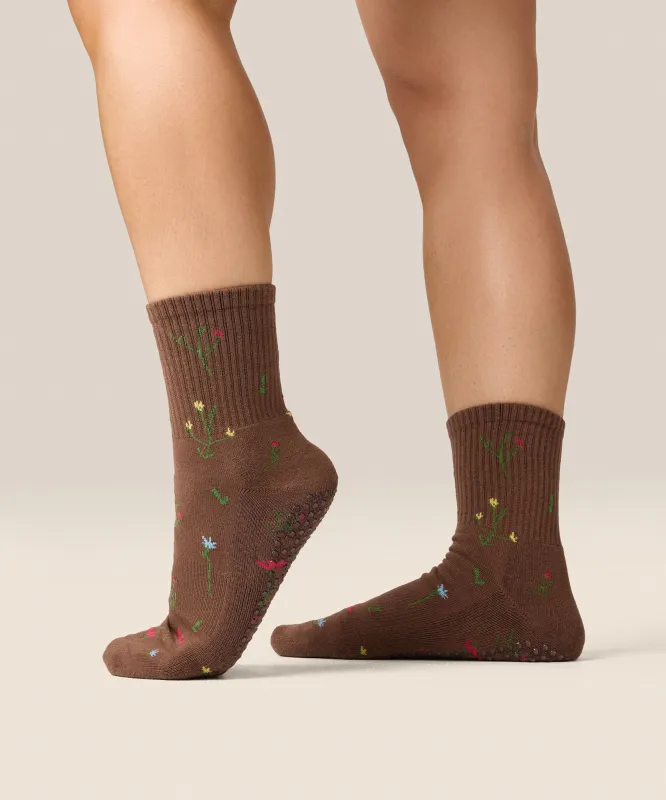 Crew Grip Socks - Wildflower Brown made by MoveActive