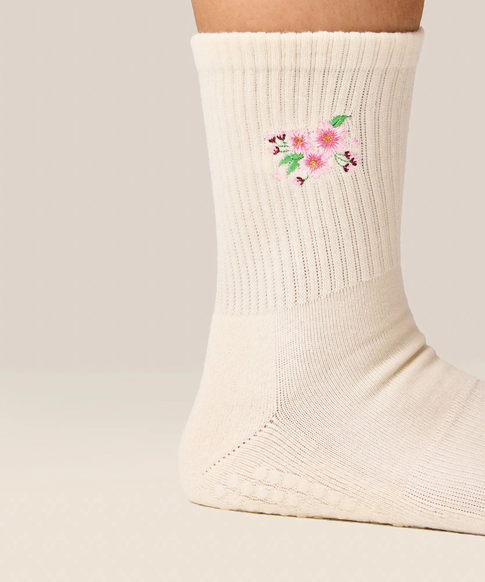 Crew Grip Socks - Cherry Blossom Ivory sold by MoveActive product image thumbnail 2