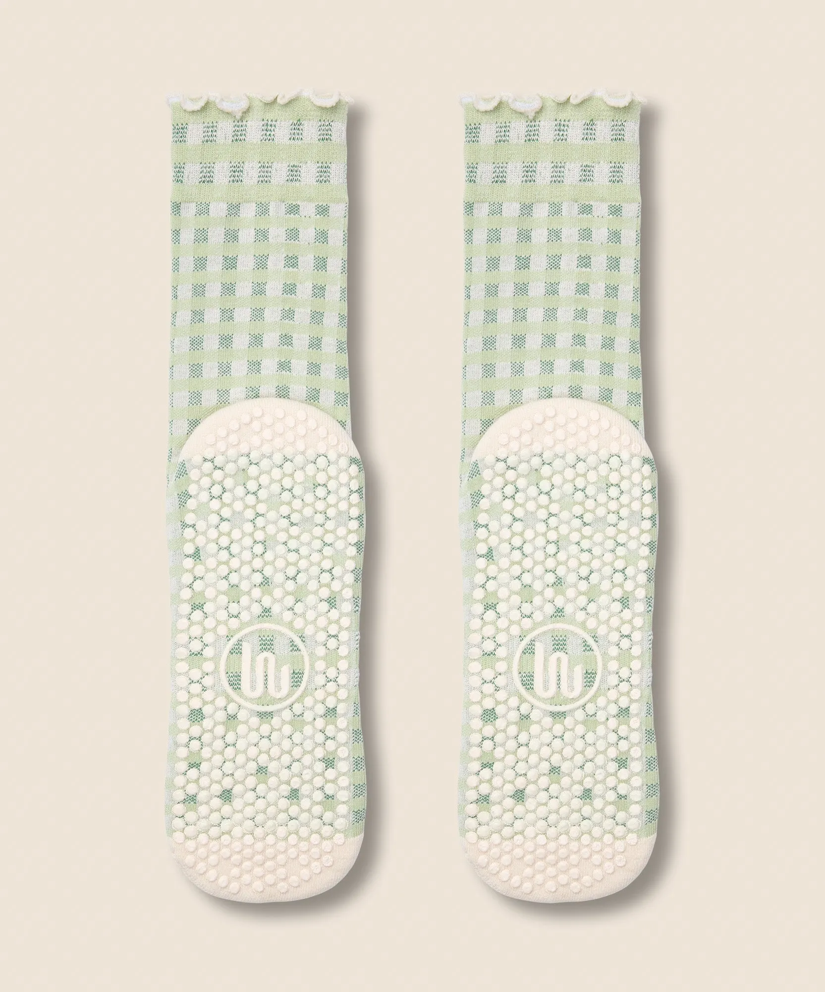 Crew Grip Socks - Gingham Frill Mint sold by MoveActive product image thumbnail 4