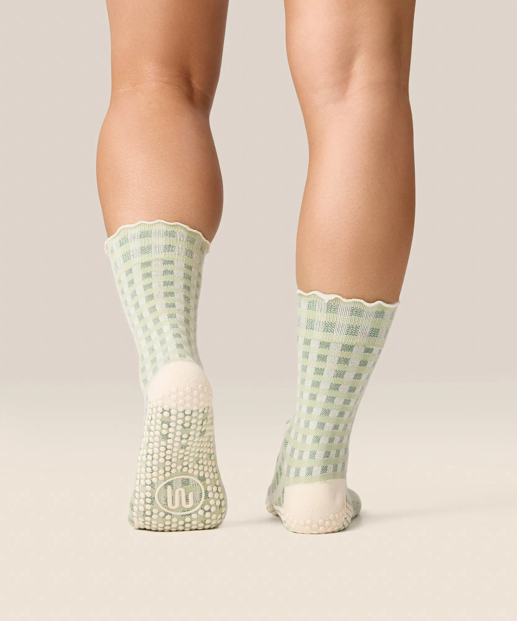 Crew Grip Socks - Gingham Frill Mint sold by MoveActive product image thumbnail 2