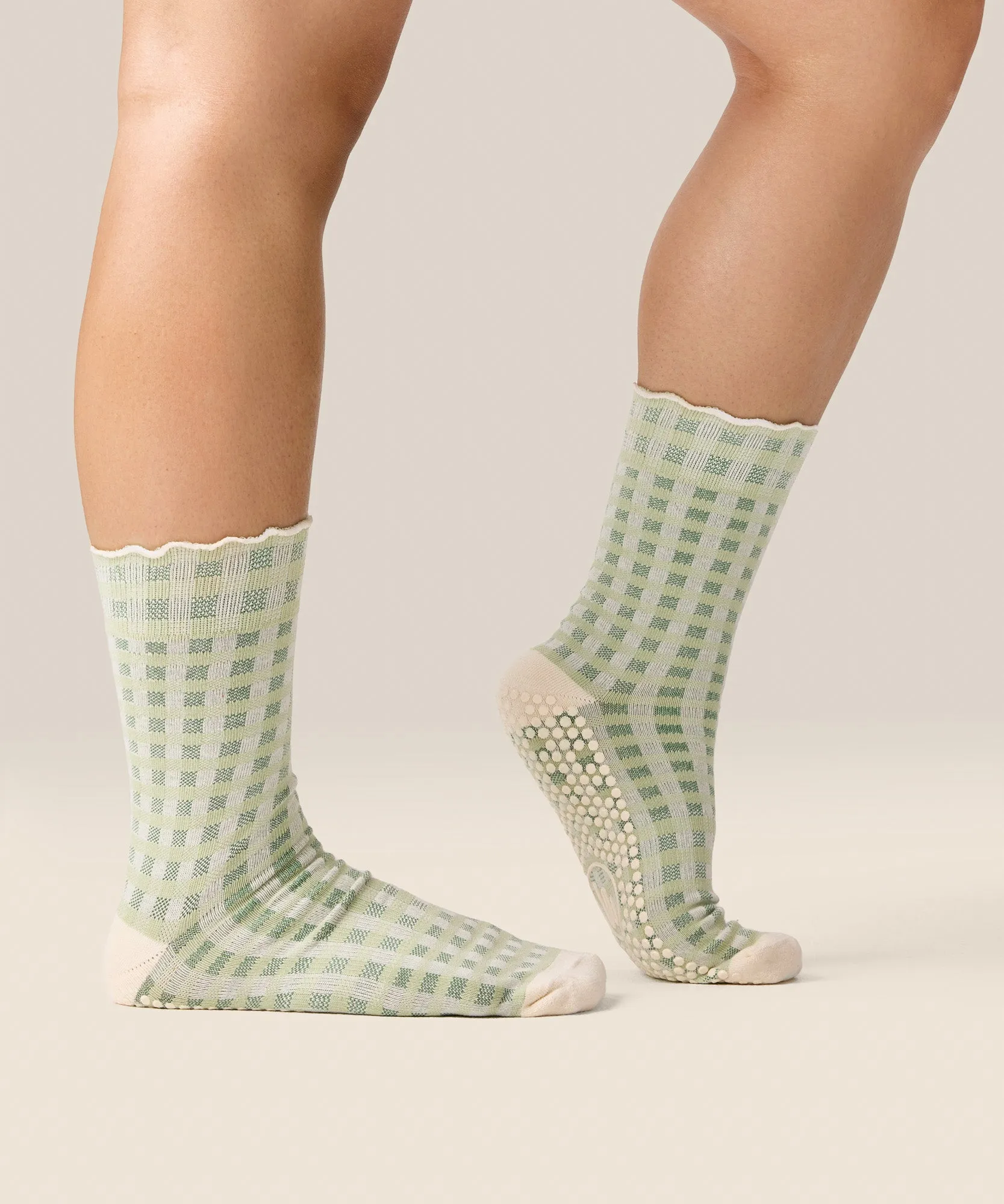 Crew Grip Socks - Gingham Frill Mint sold by MoveActive product image thumbnail 3