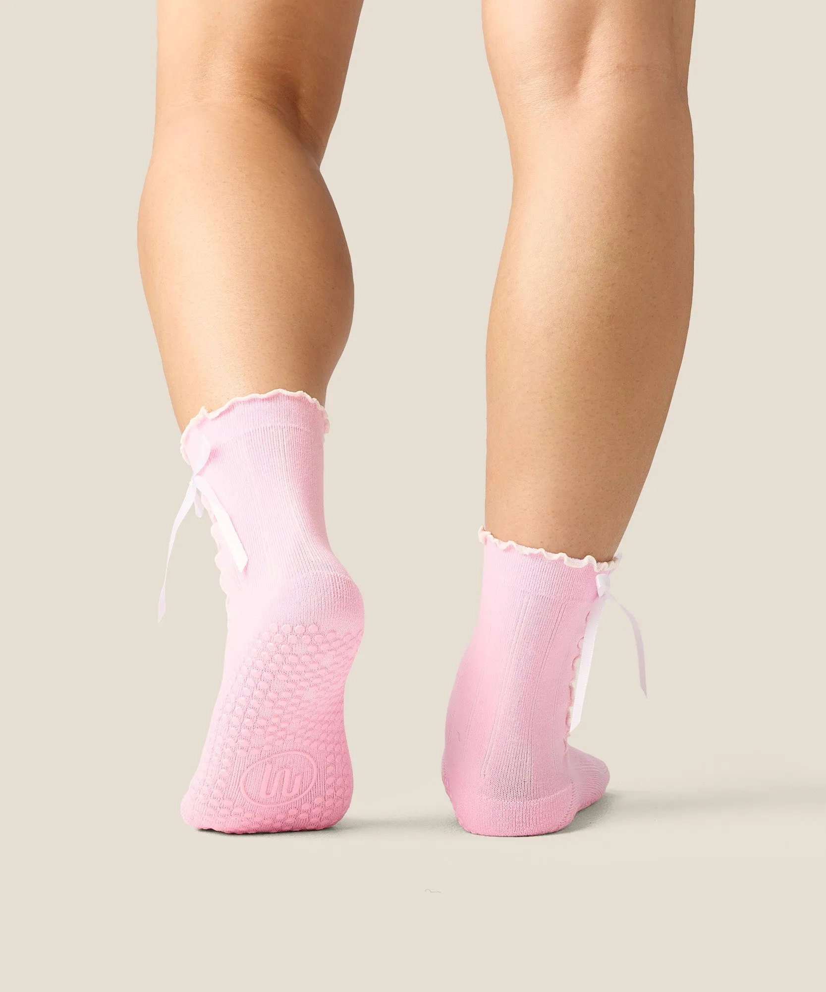 Crew Grip Socks - Sweet Bow Pink sold by MoveActive product image thumbnail 2
