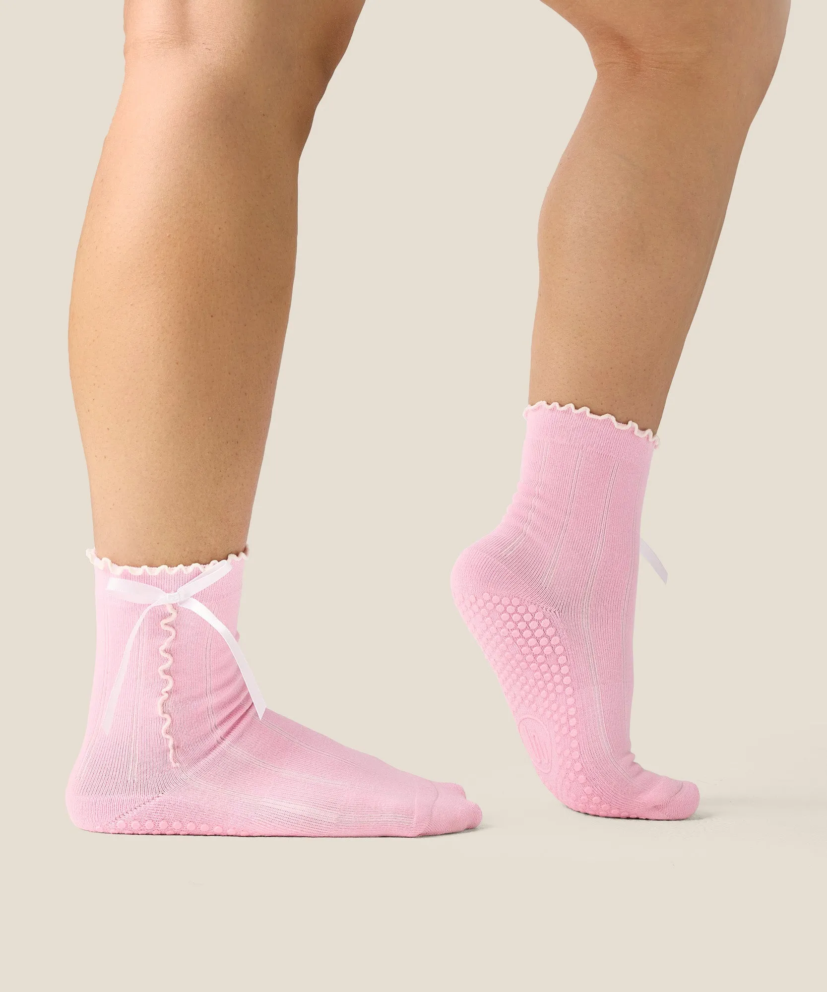 Crew Grip Socks - Sweet Bow Pink sold by MoveActive product image thumbnail 3
