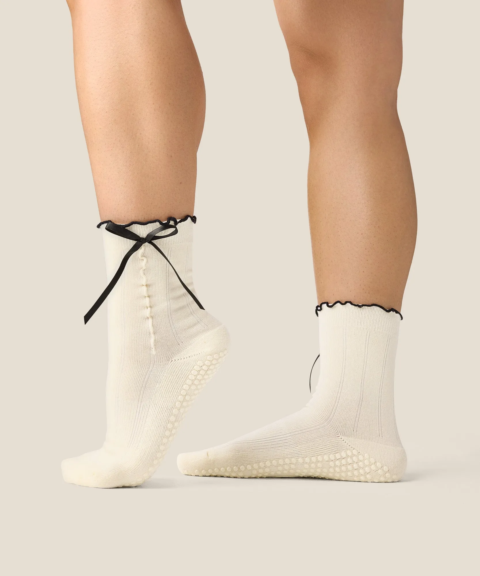 Crew Grip Socks - Sweet Bow Ivory sold by MoveActive