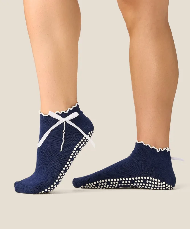 Low Rise Grip Socks - Sweet Bow Navy made by MoveActive