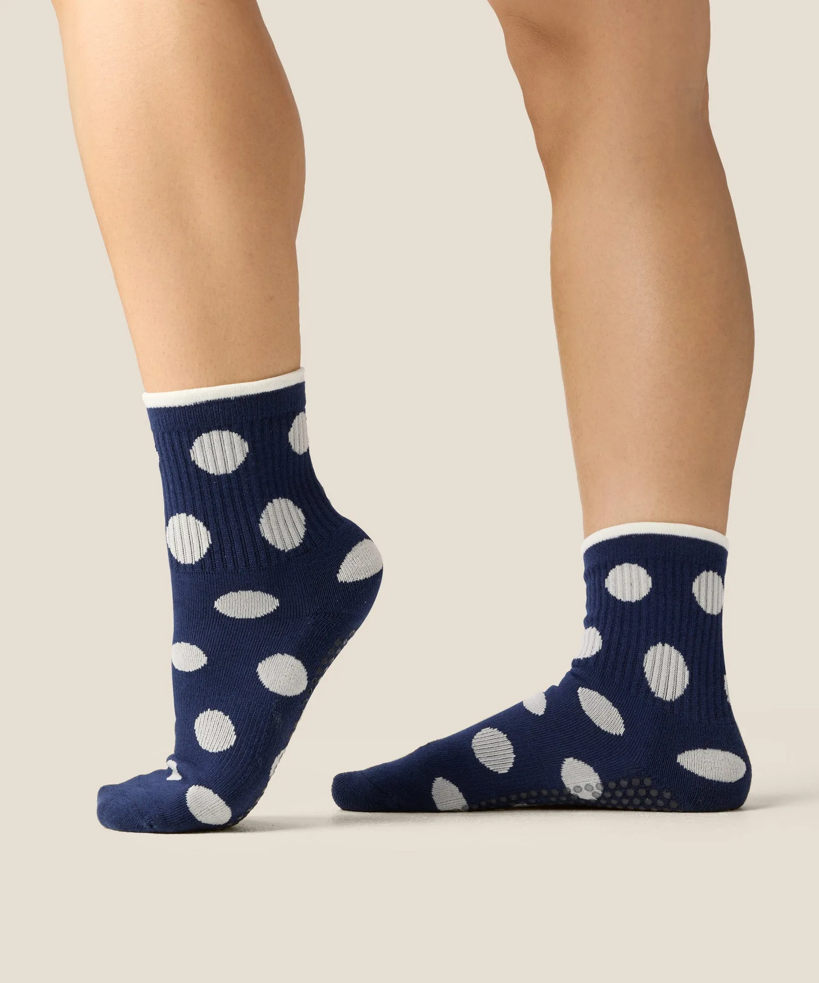 Crew Grip Socks - Polka Dot Navy sold by MoveActive