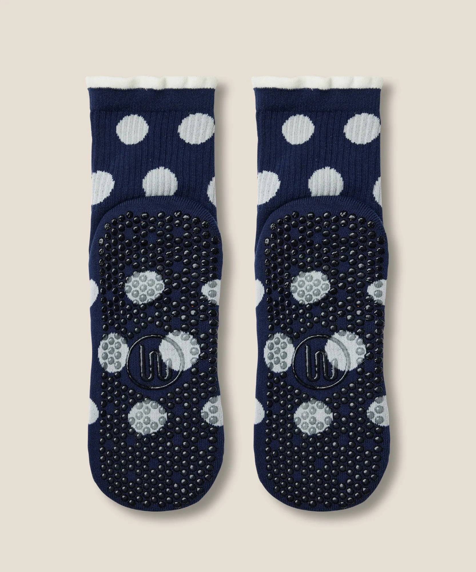 Crew Grip Socks - Polka Dot Navy sold by MoveActive product image thumbnail 4