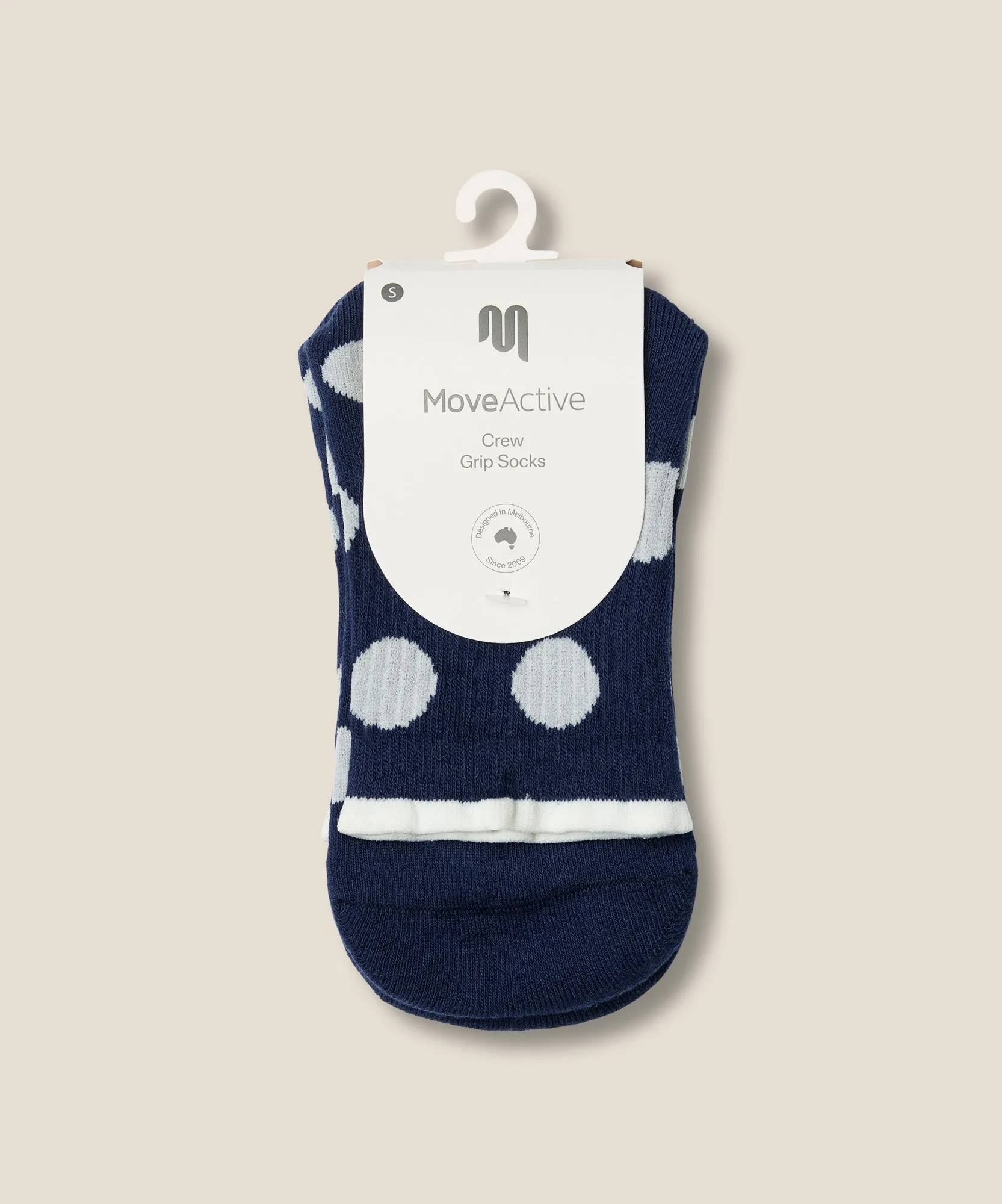 Crew Grip Socks - Polka Dot Navy sold by MoveActive product image thumbnail 5