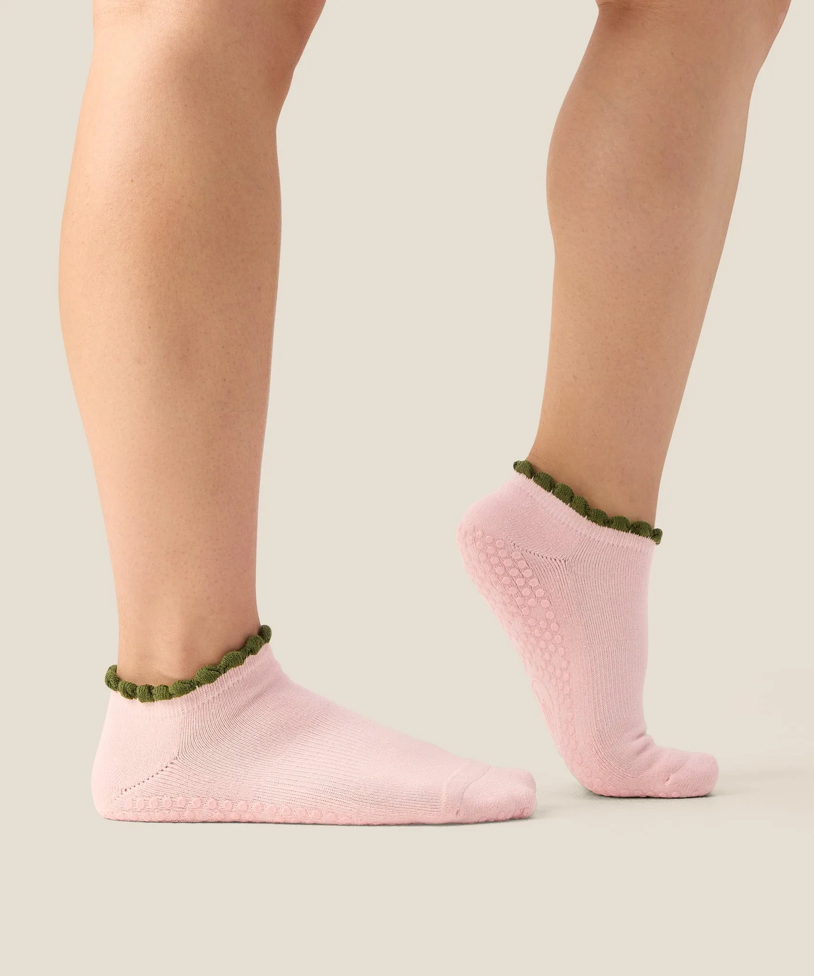 Low Rise Grip Socks - Ruffle Blush sold by MoveActive product image thumbnail 3