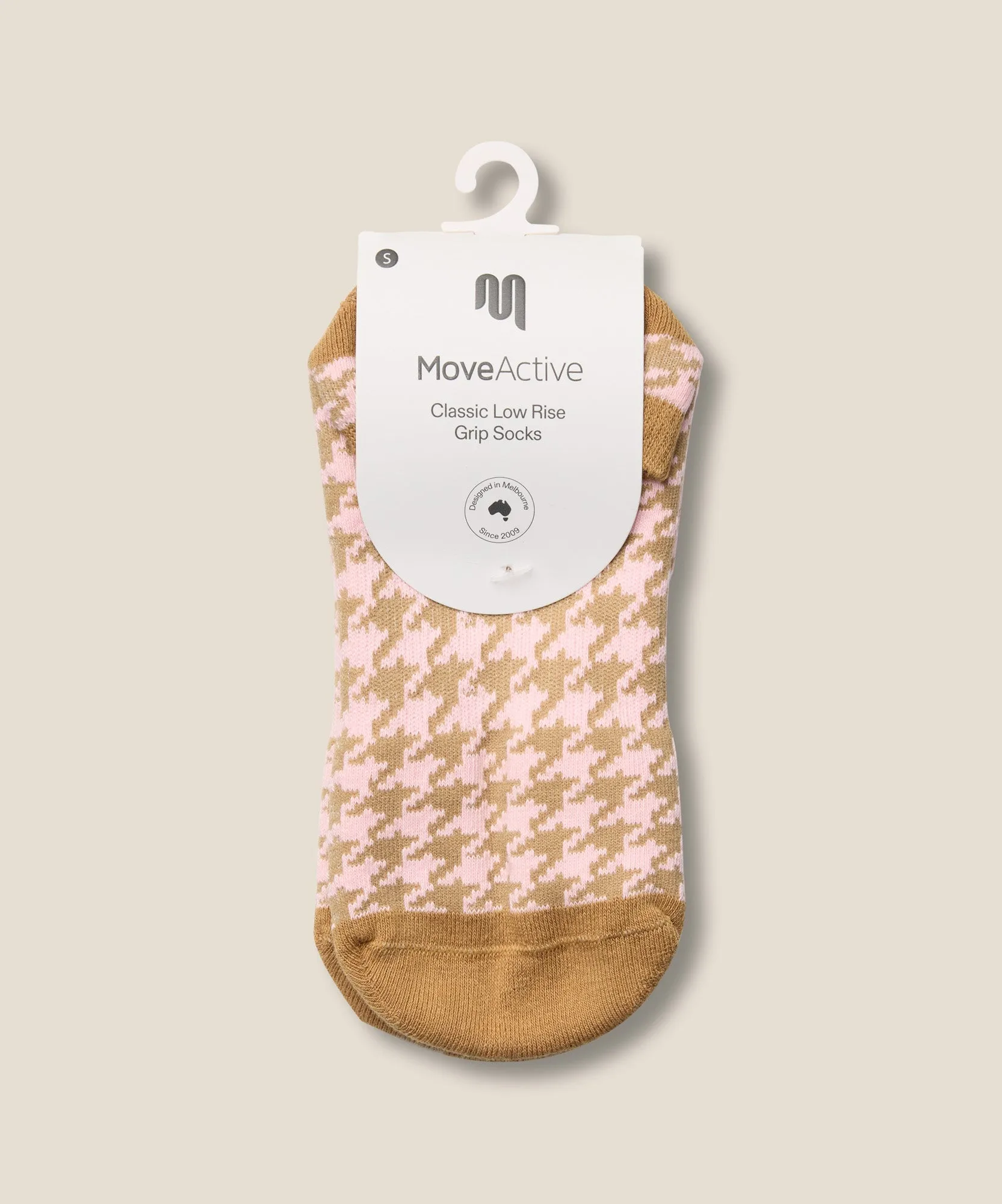 Low Rise Grip Socks - Houndstooth Blush sold by MoveActive product image thumbnail 5