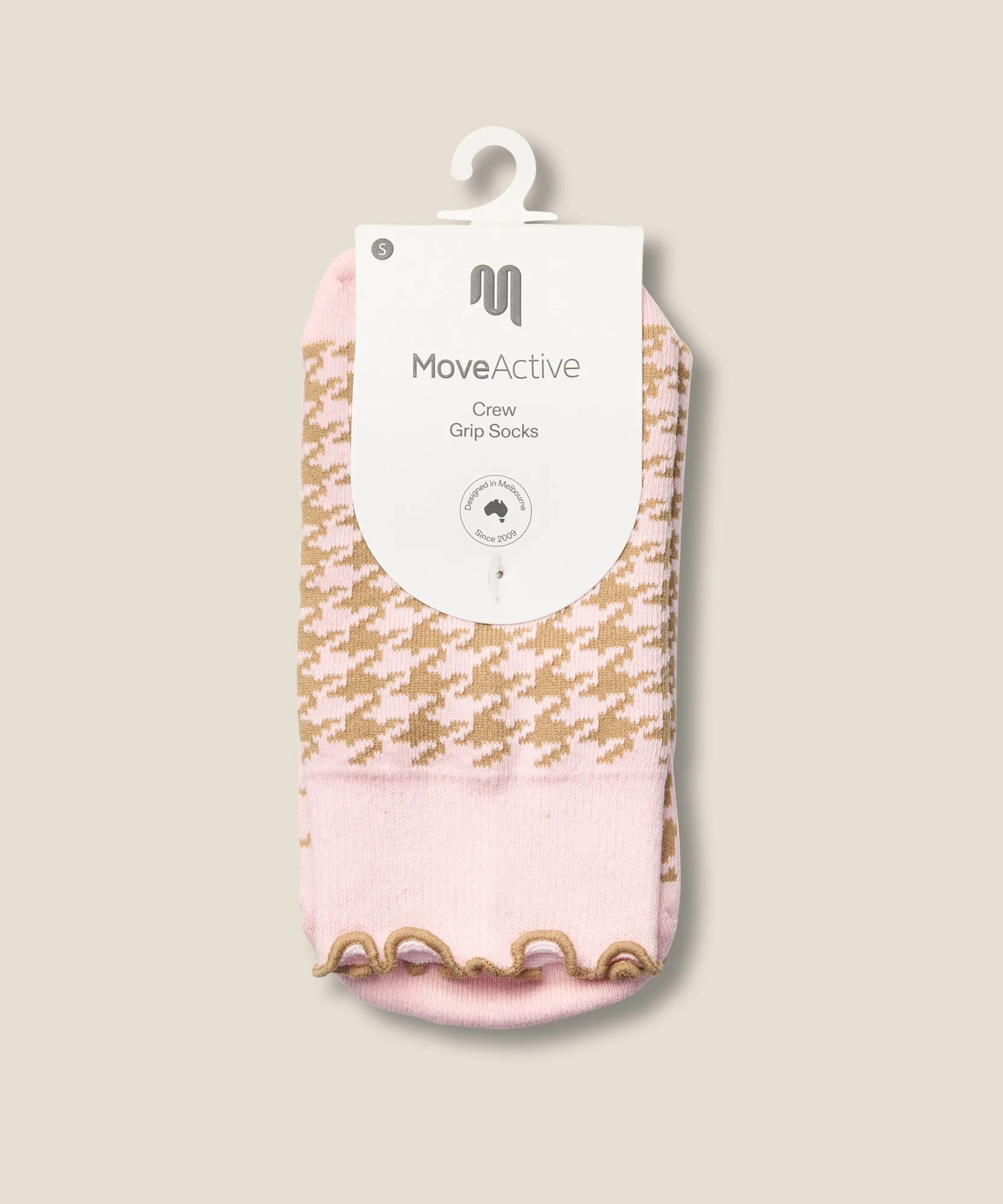 Crew Grip Socks - Houndstooth Blush sold by MoveActive product image thumbnail 5