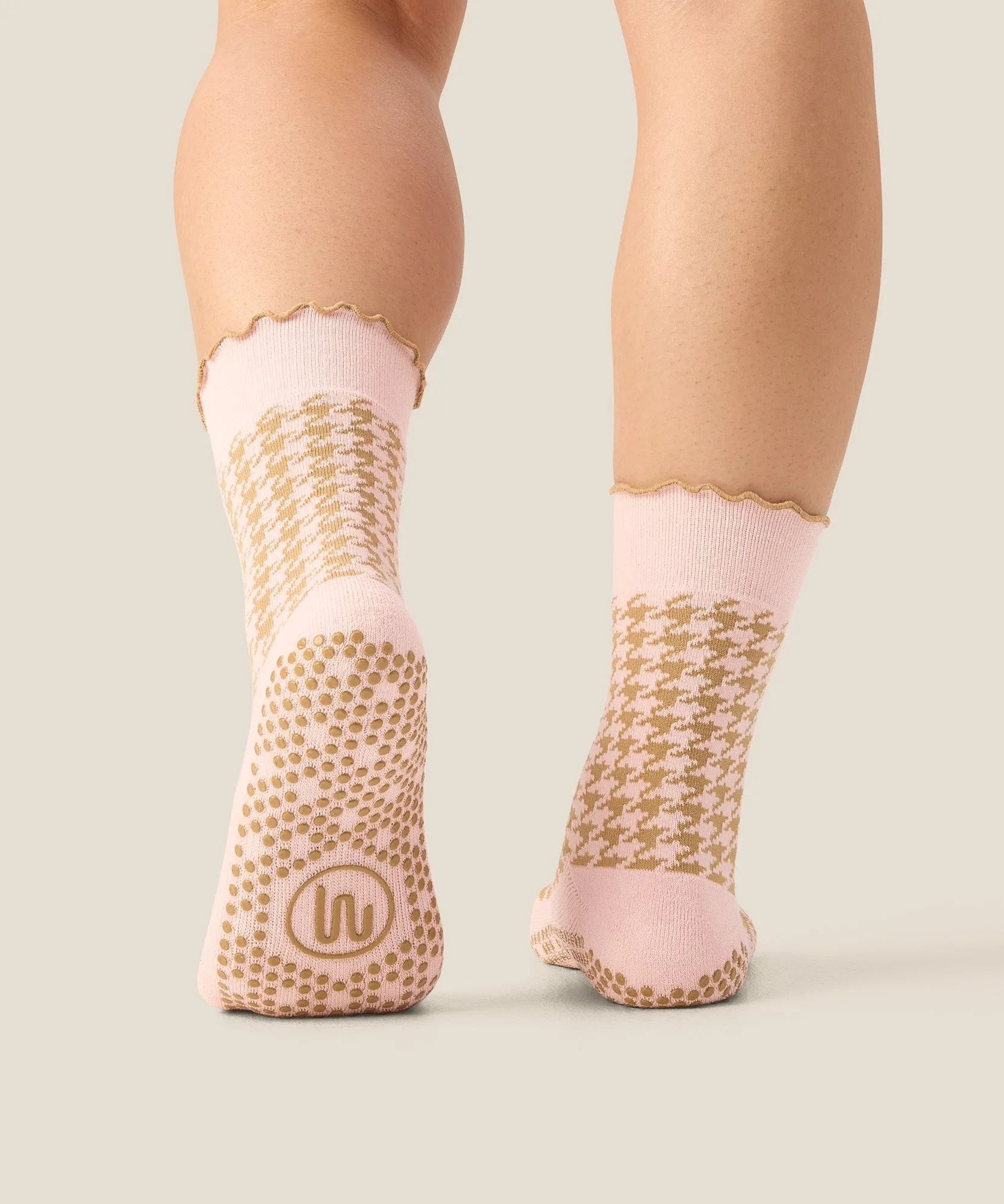 Crew Grip Socks - Houndstooth Blush sold by MoveActive product image thumbnail 3