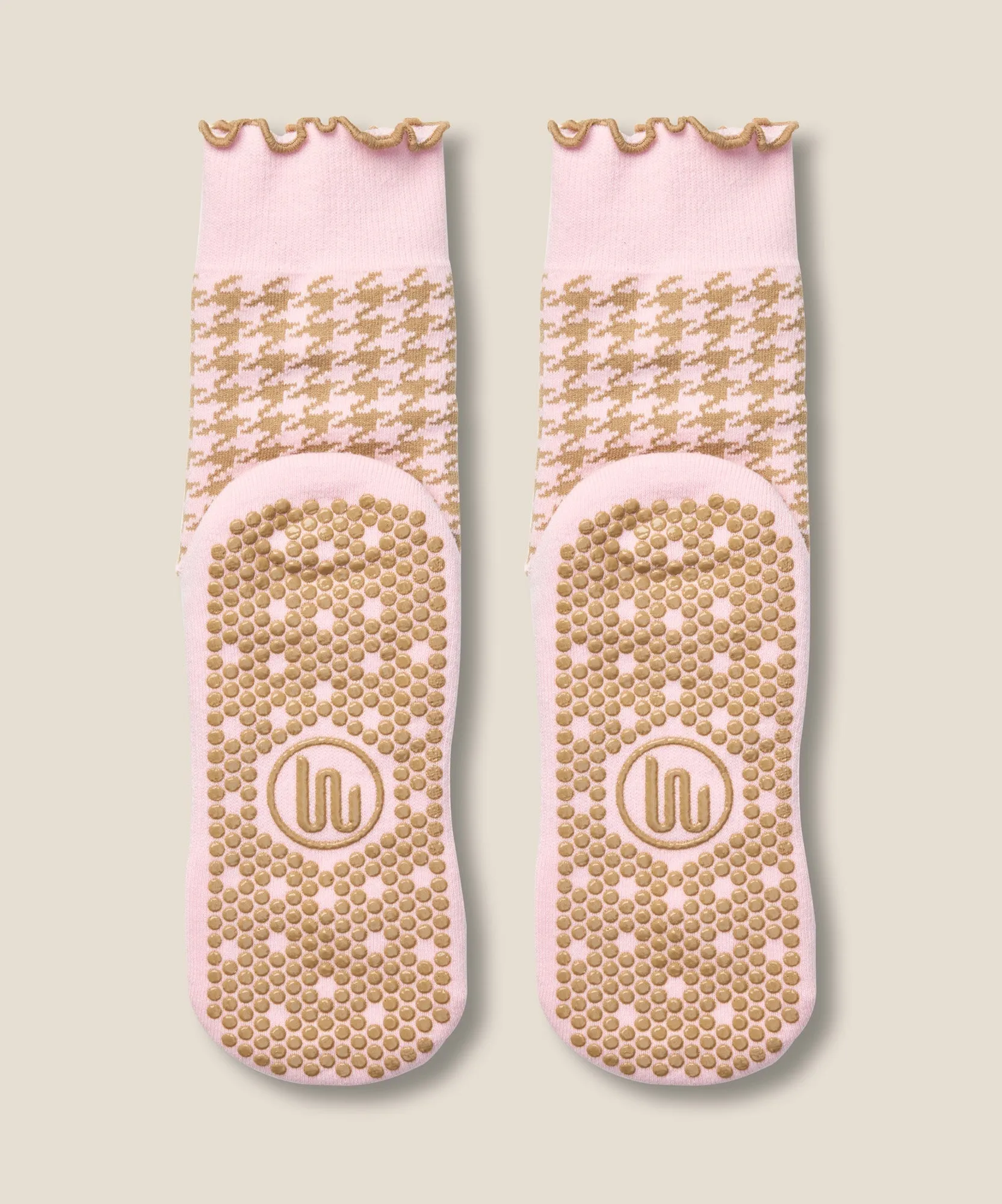 Crew Grip Socks - Houndstooth Blush sold by MoveActive product image thumbnail 4