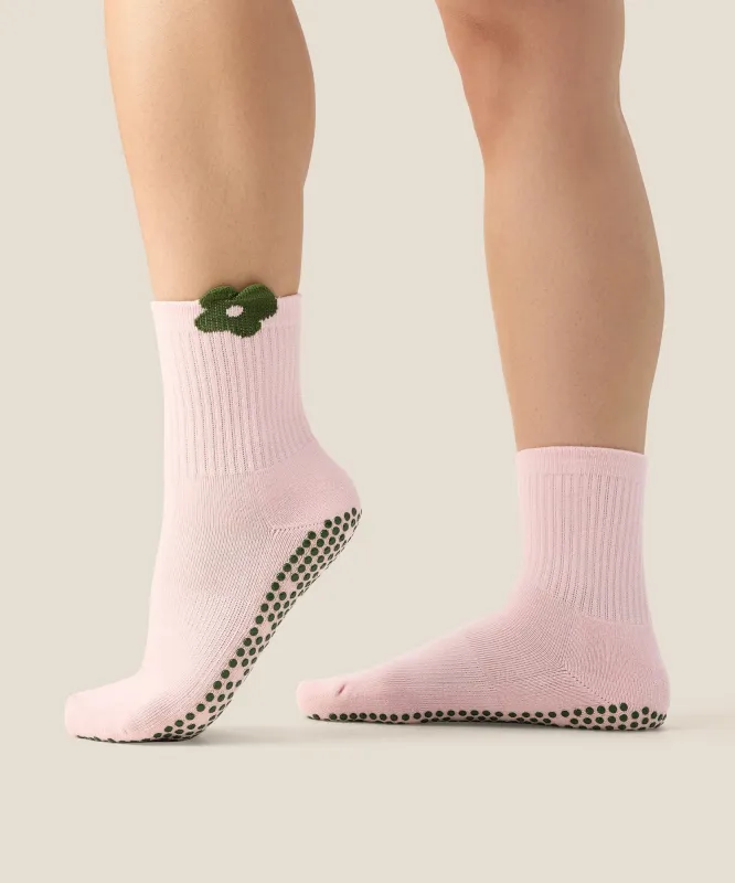 Crew Grip Socks - Flower Patch Blush made by MoveActive