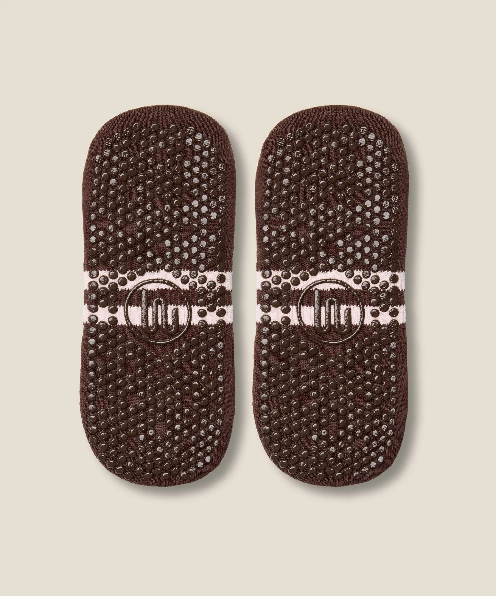 Low Rise Grip Socks - Stripe Espresso sold by MoveActive product image thumbnail 4