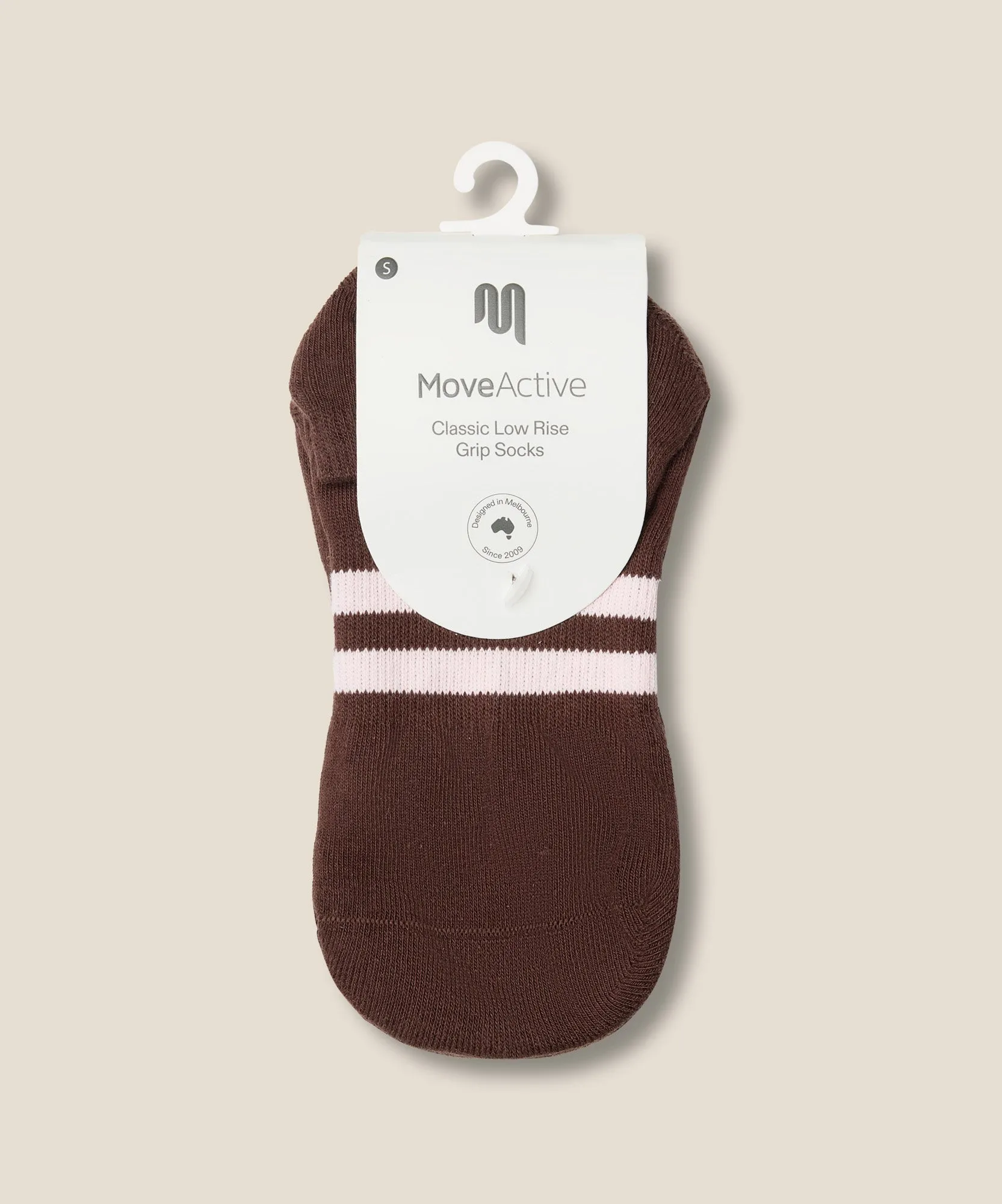 Low Rise Grip Socks - Stripe Espresso sold by MoveActive product image thumbnail 5