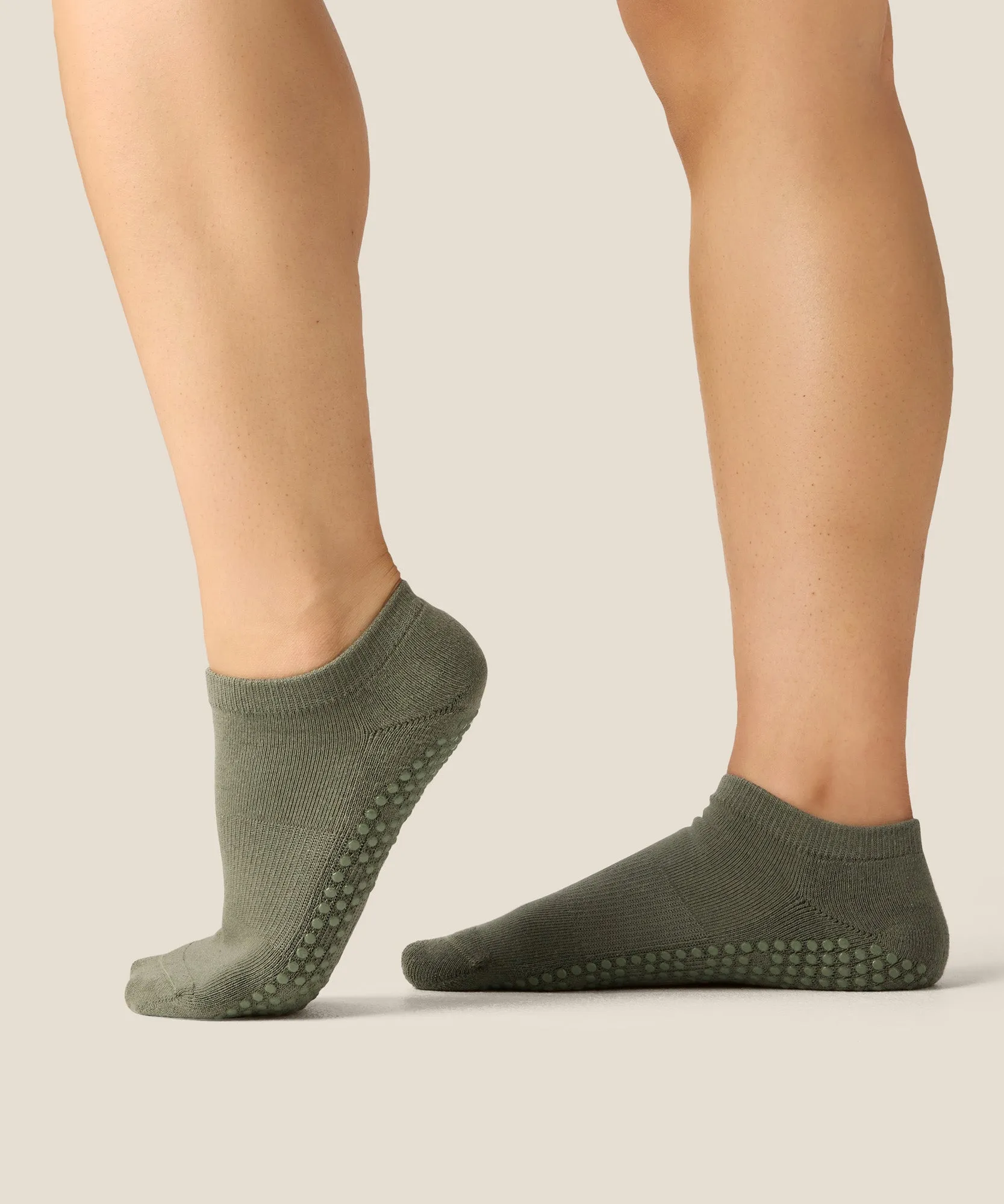 Low Rise Grip Socks - Khaki sold by MoveActive