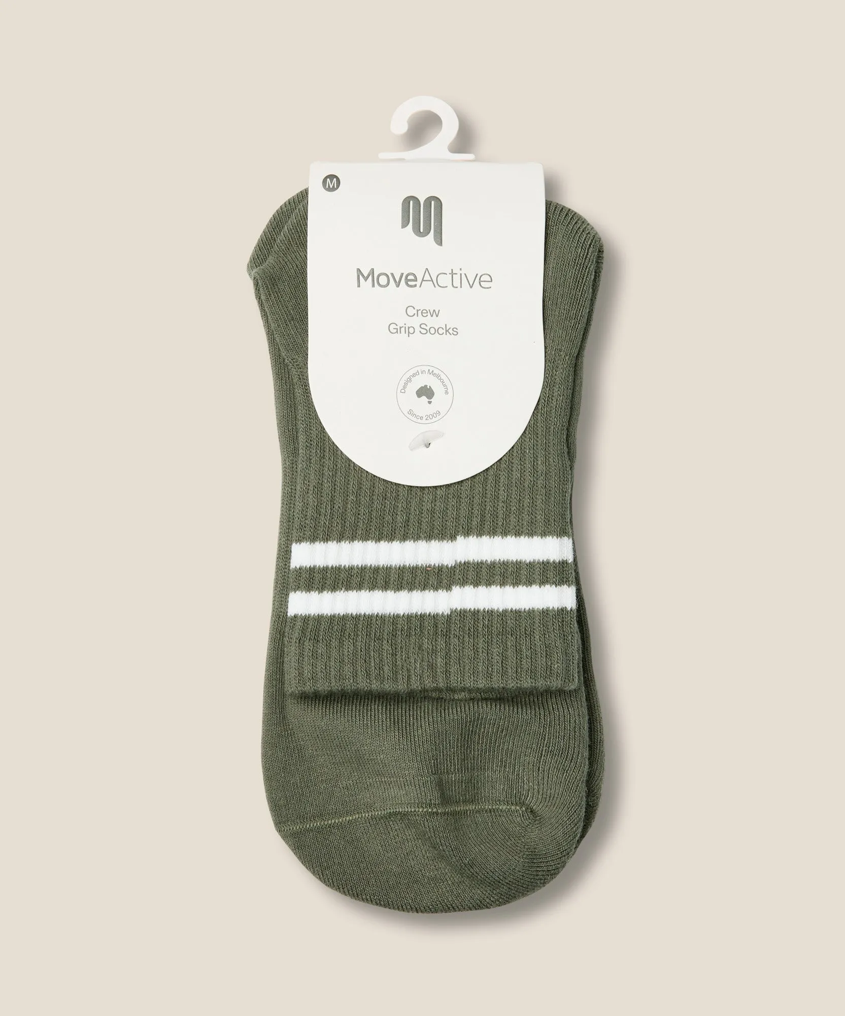 Crew Grip Socks - Sporty Stripe Khaki sold by MoveActive product image thumbnail 5