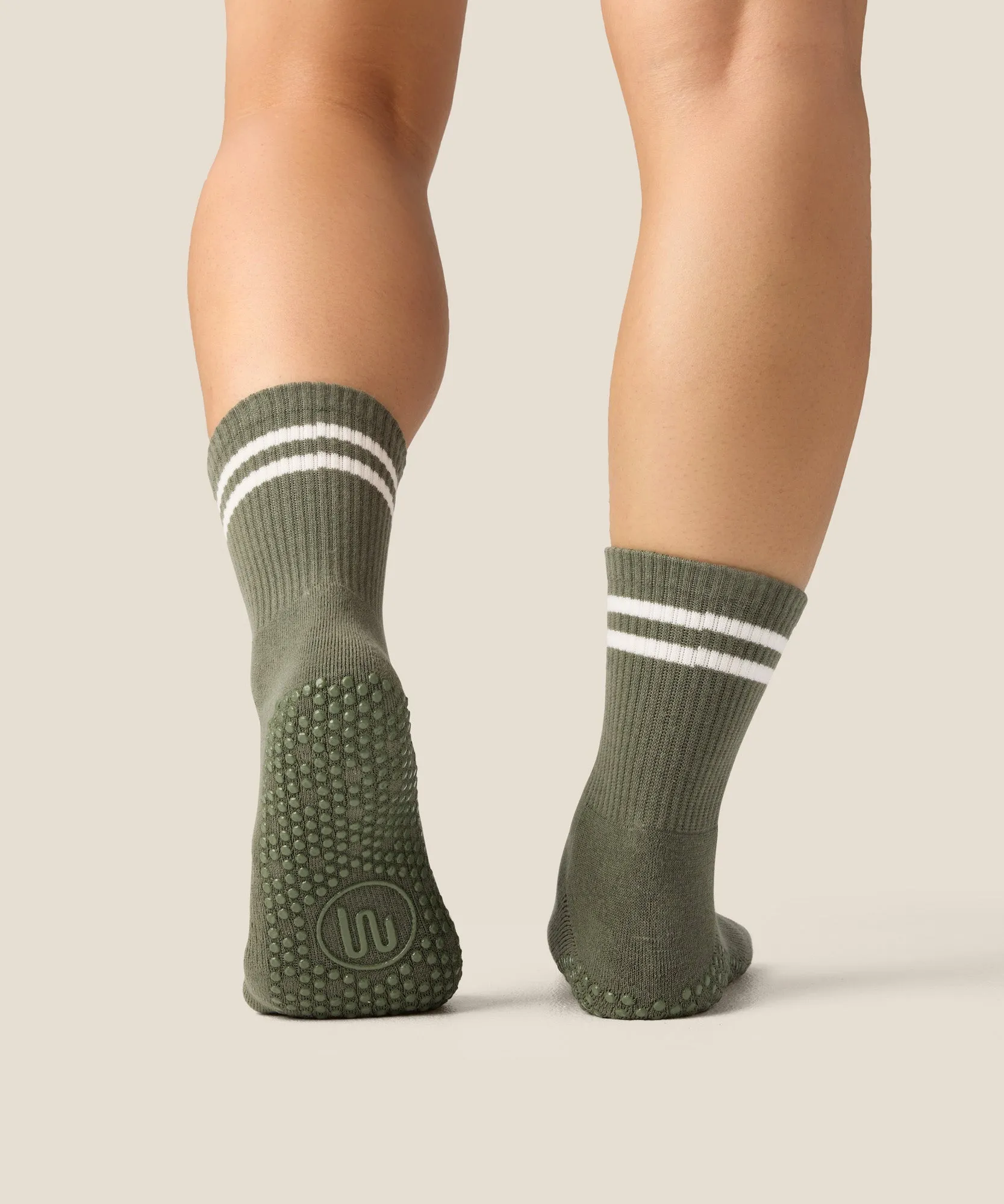 Crew Grip Socks - Sporty Stripe Khaki sold by MoveActive product image thumbnail 2